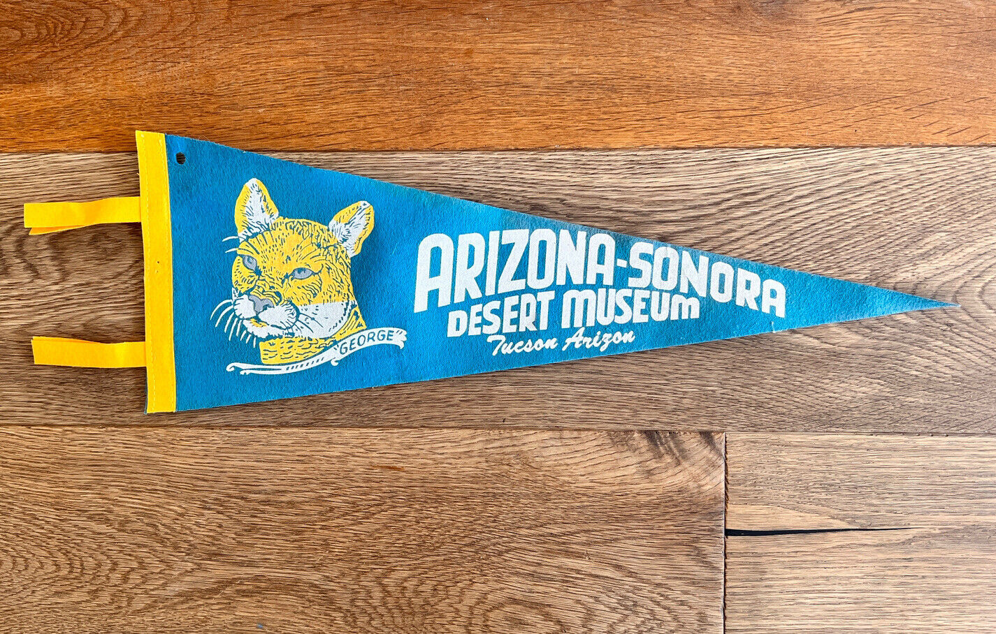 Vintage Sonora Desert Museum Arizona Felt Pennant Souvenir 18” X 6”