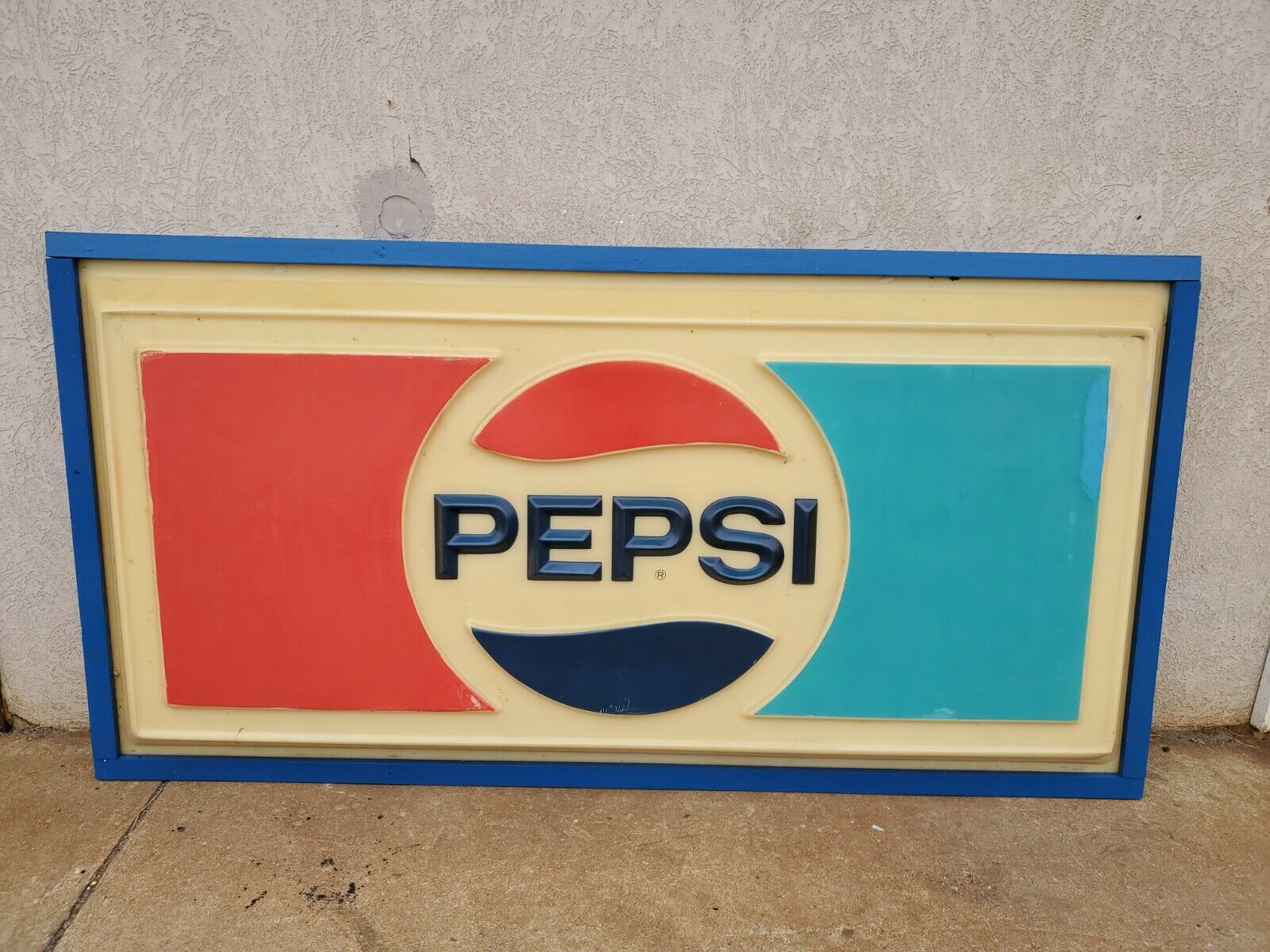 Huge Vintage 1970s Pepsi Cola Soda Sign  D