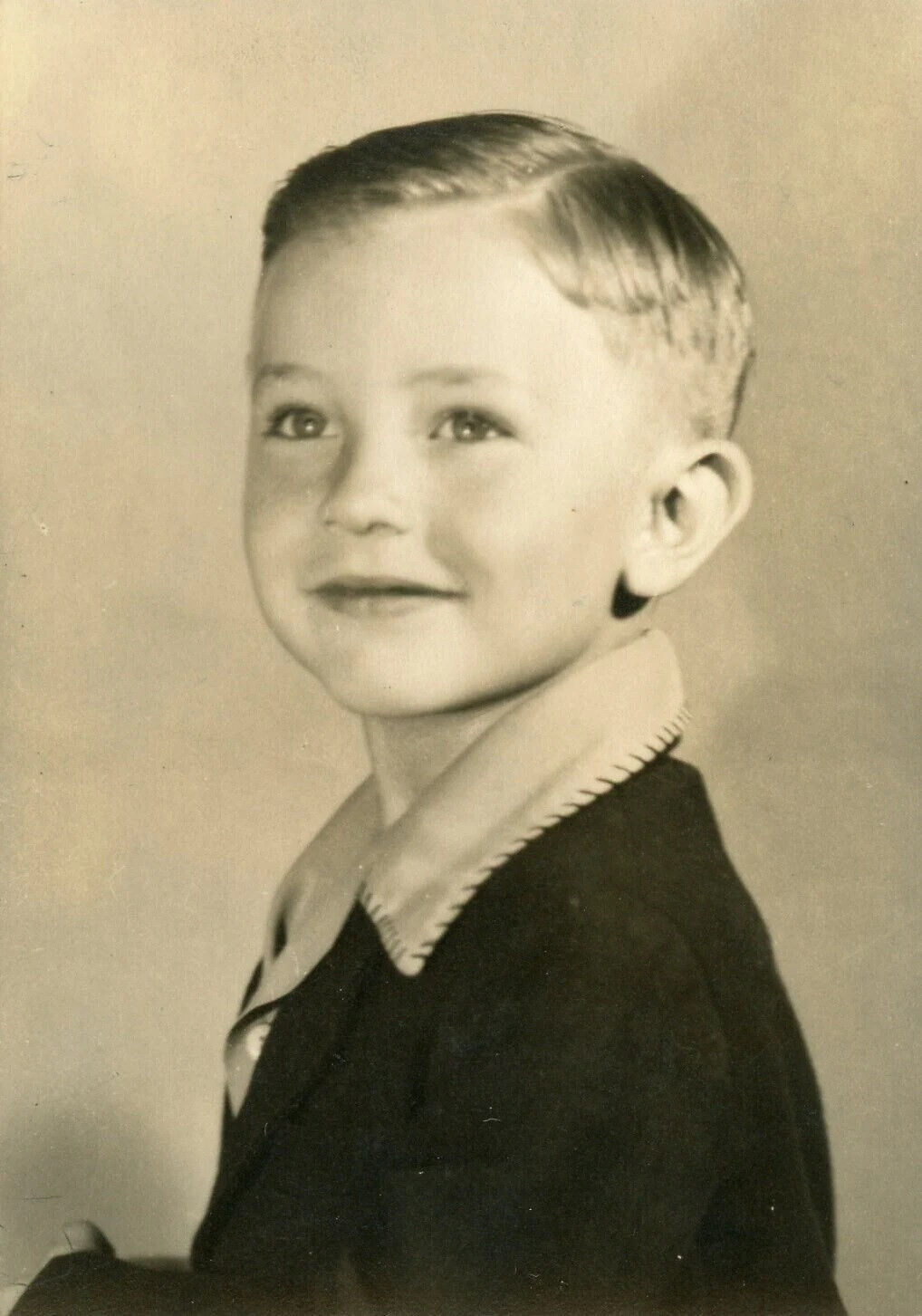 Boy Child Vintage Portrait Photo taken in Wichita Falls Texas Family Picture 75