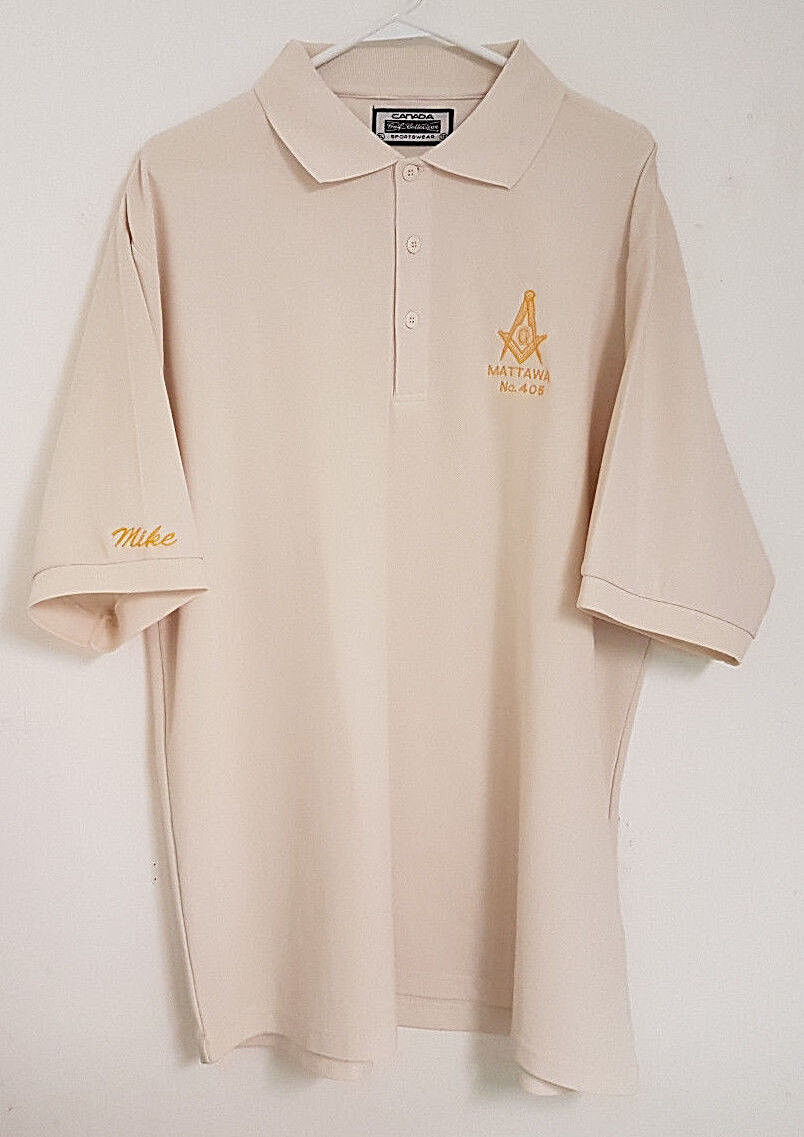Masonic Golf Shirt. Matawa Lodge No. 405.Men\'s XL. New without Tags. 