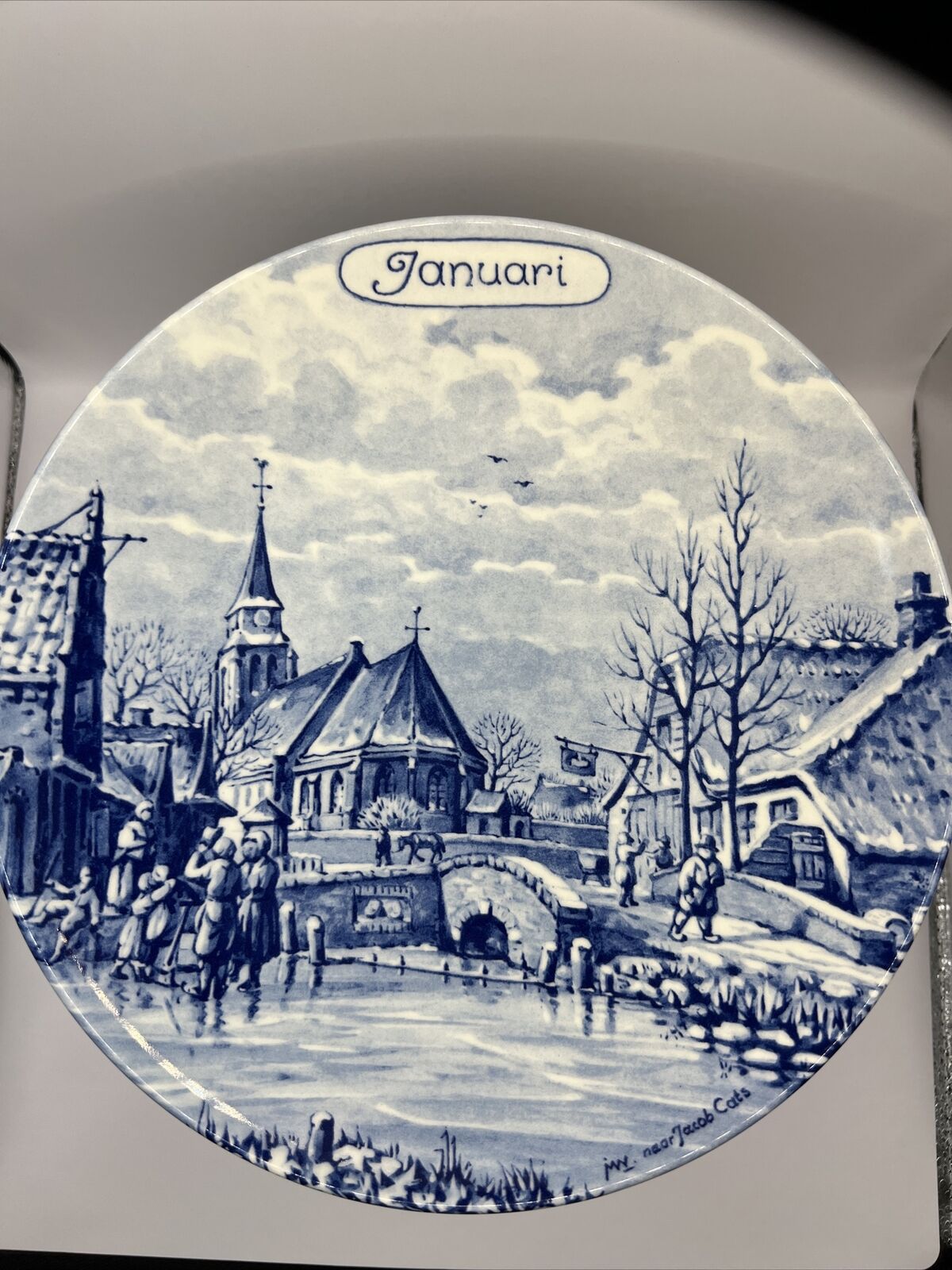 WR Delft Holland Old Netherlands 9.5” Vintage Month Collector Plates Set of 12