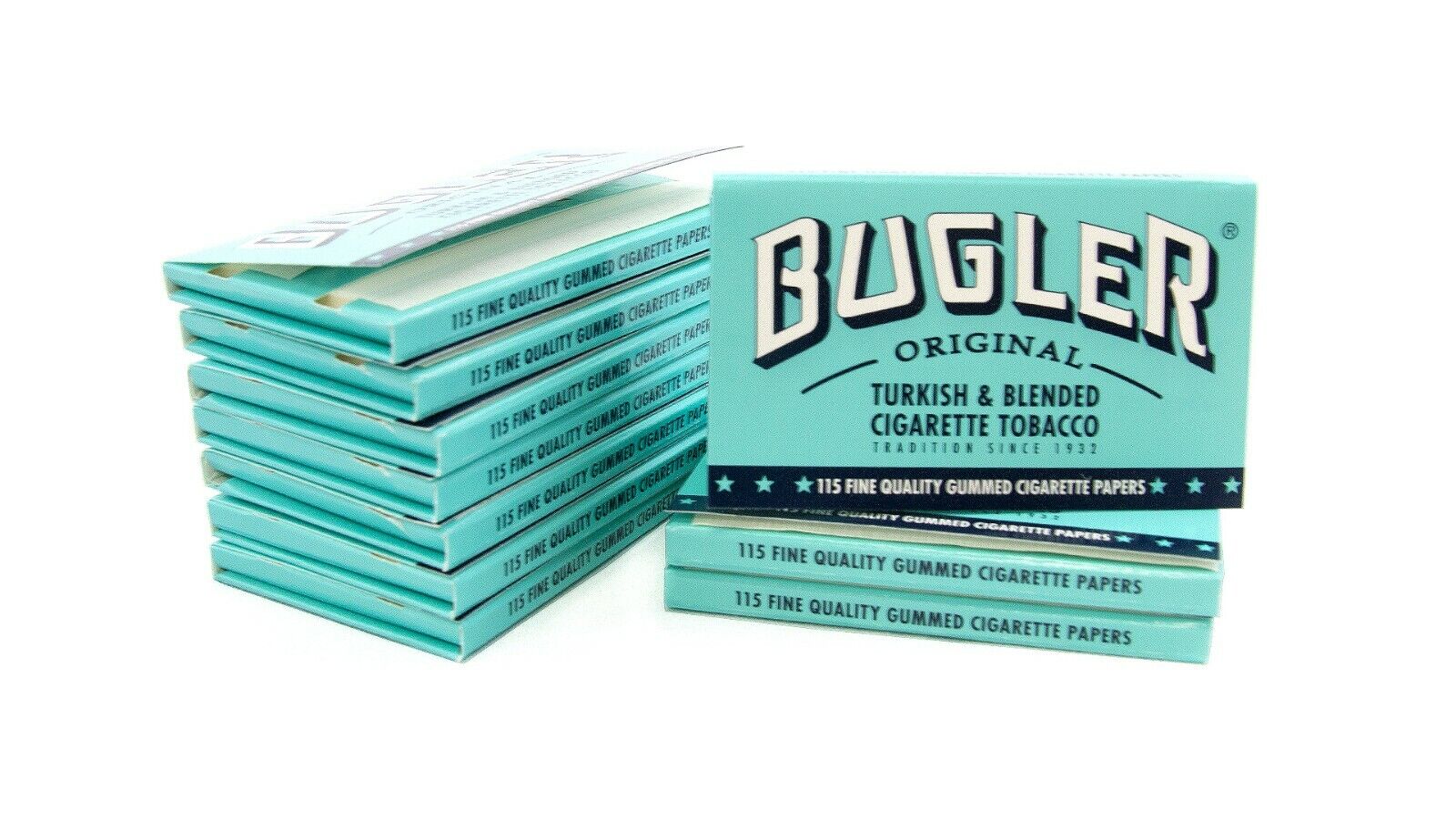 Bugler Original Turkish Blended 115 Gummed Cigarette Tobacco Papers (10 Packs)