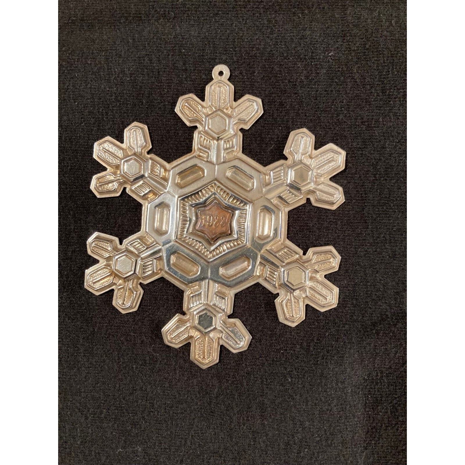 Gorham 1988 Sterling Silver Snowflake Christmas Ornament Vintage Collectible
