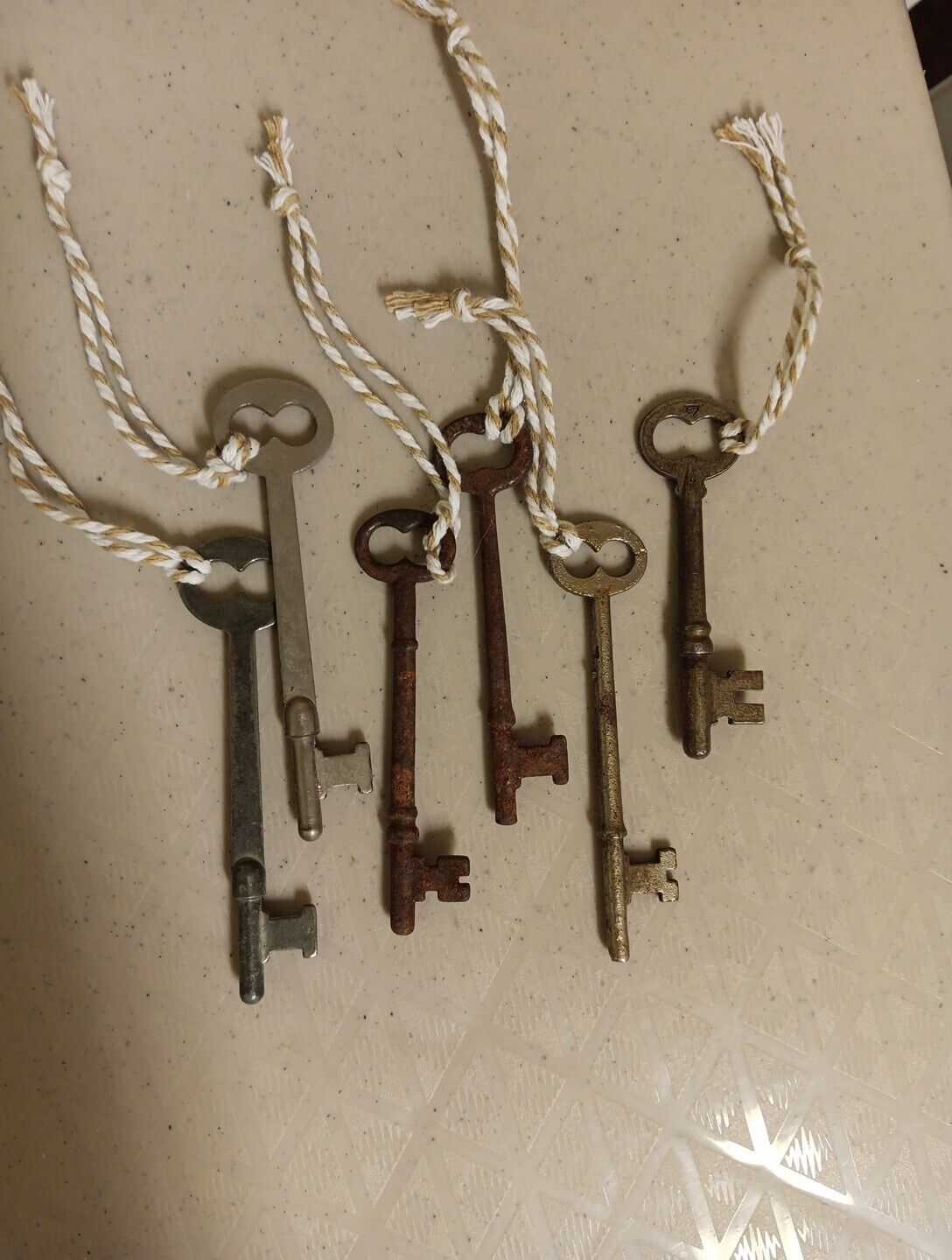 Lot of Six Vintage or Antique  Skeleton Keys