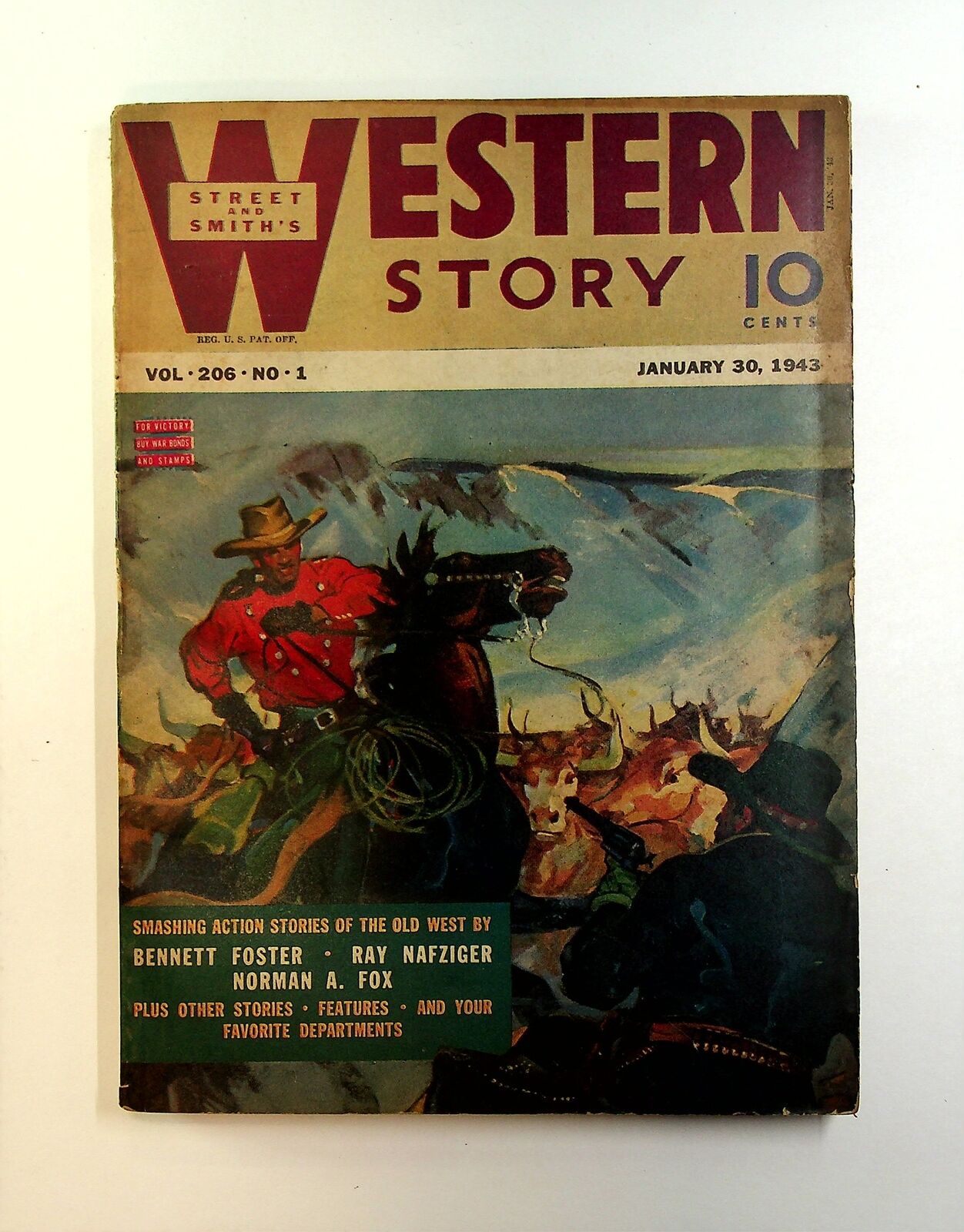 Western Story Magazine Pulp 1st Series Jan 30 1943 Vol. 206 #1 VG