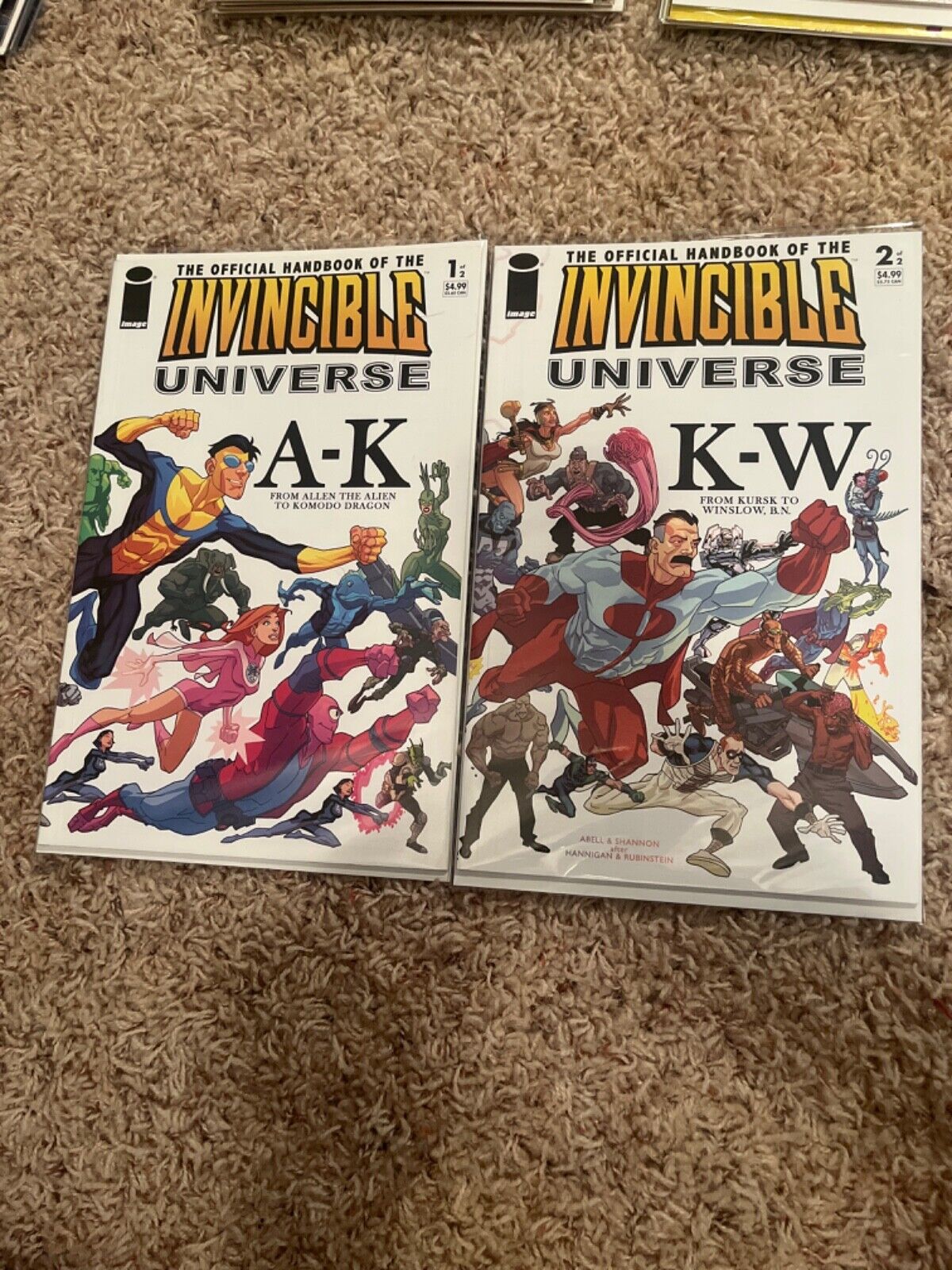 The Official Handbook Of The Invincible Universe A-K and K-W Lot Of 2