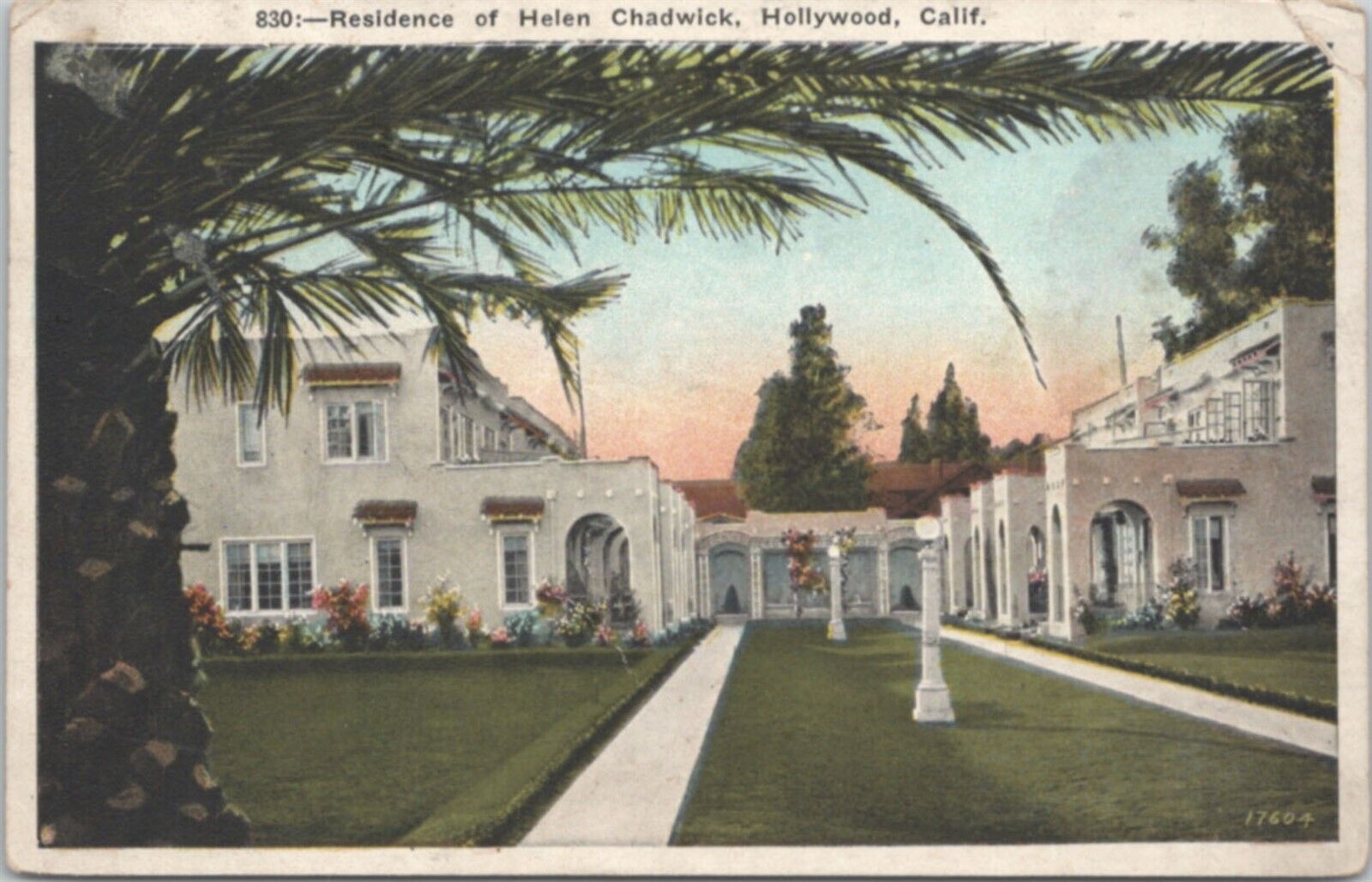 Hollywood California Residence of Helen Chadwick 1924