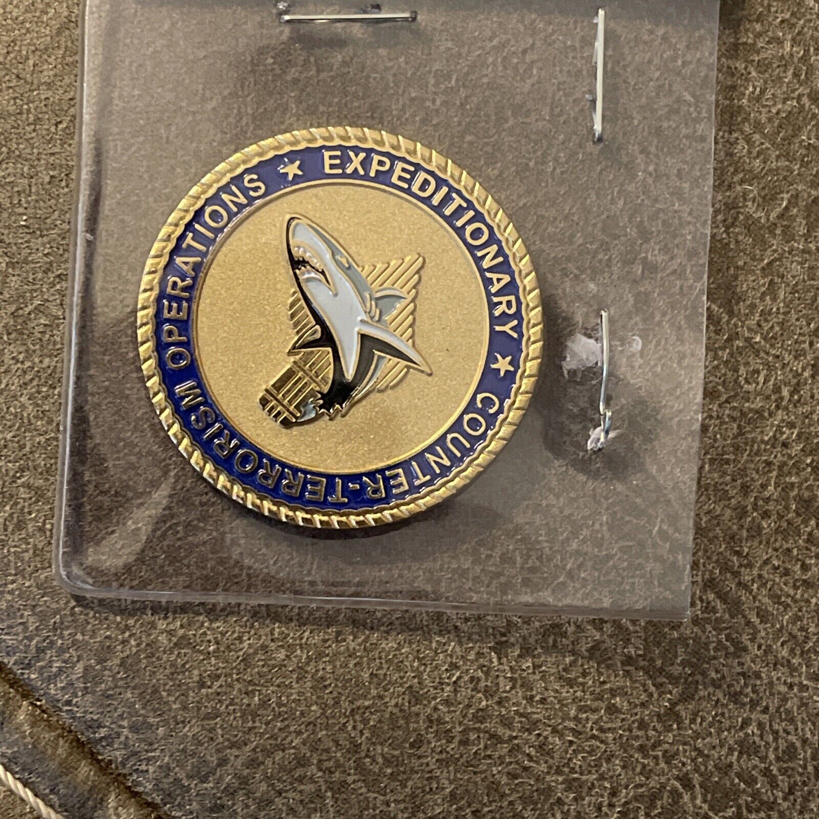 Navy special ops death from the sea challenge coin. special forces. seal