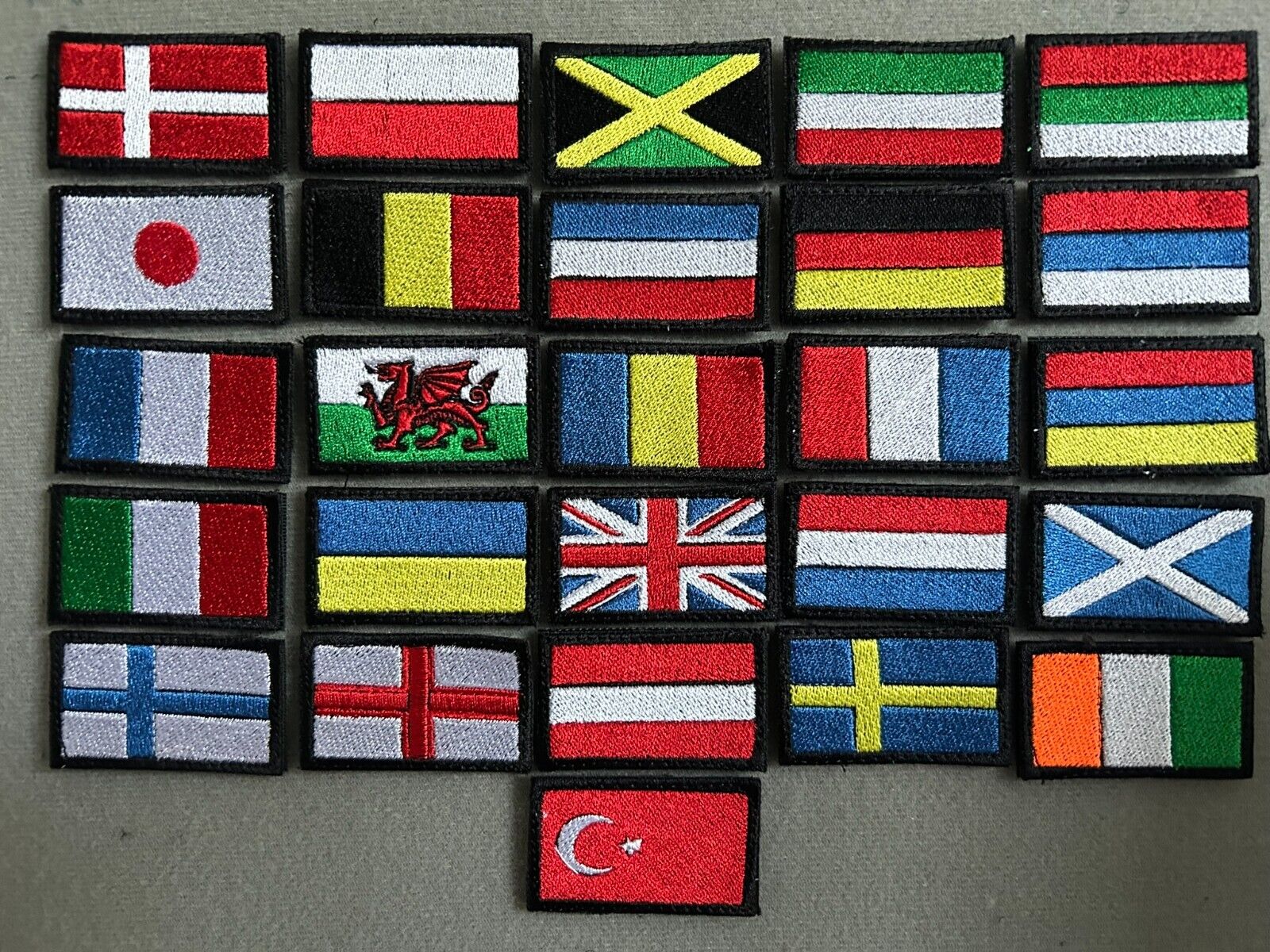 Flag Identifier Patch Hook Backed Personalised 50x30mm Morale Badge