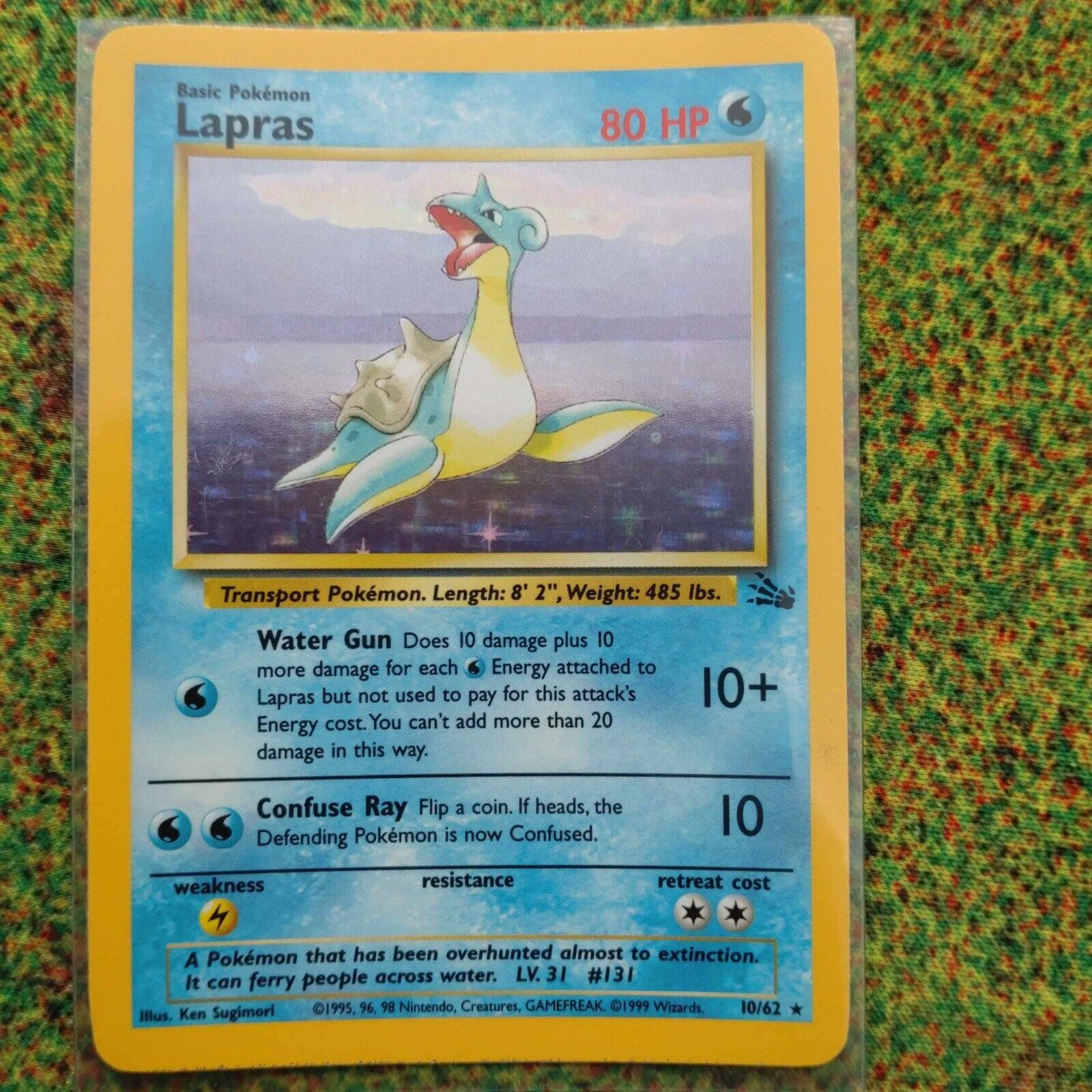 Pokémon Trading Cards Fossil Set Lapras Mint / Near Mint 10/62