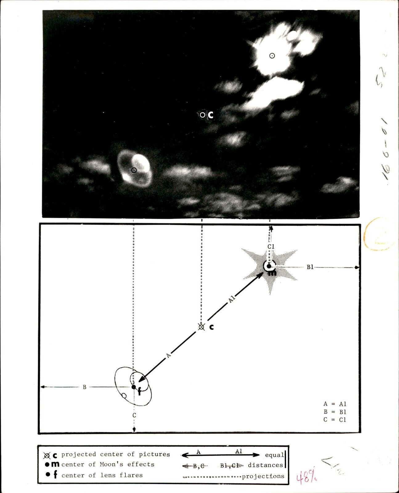 LD361 Original Photo CELESTIAL EVENT Astrological Moon Lens Flare Scientific