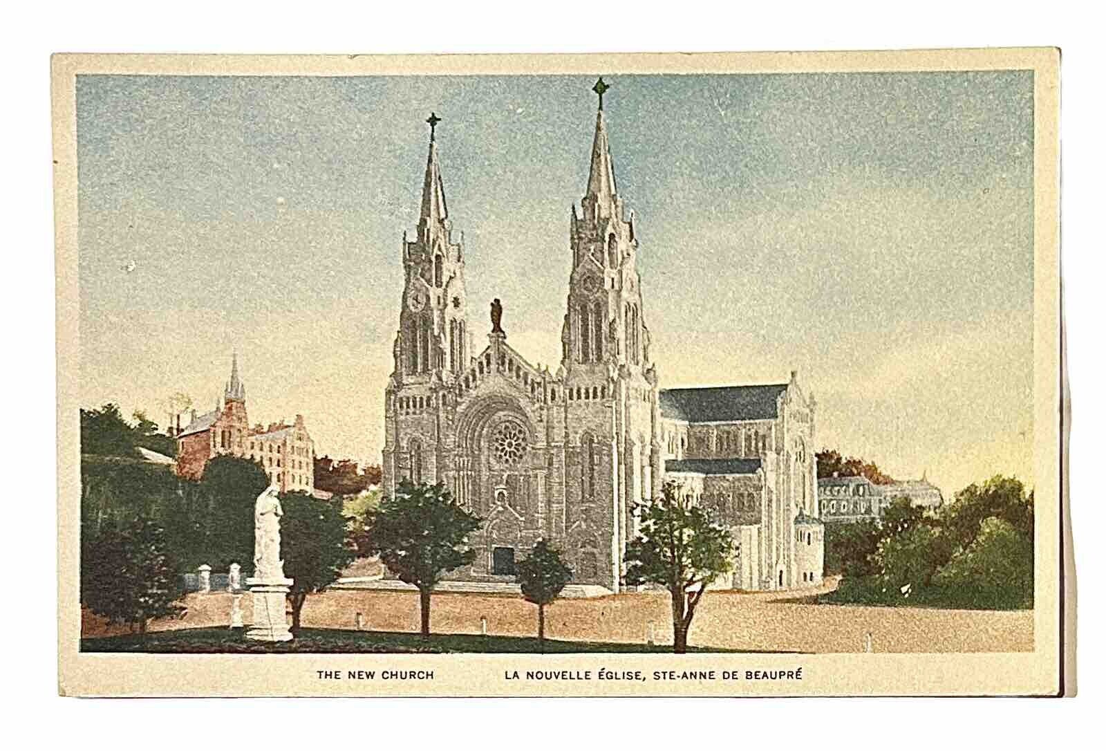 Postcard La Nouvelle Eglise Ste-Anne de Beaupre Quebec Canada
