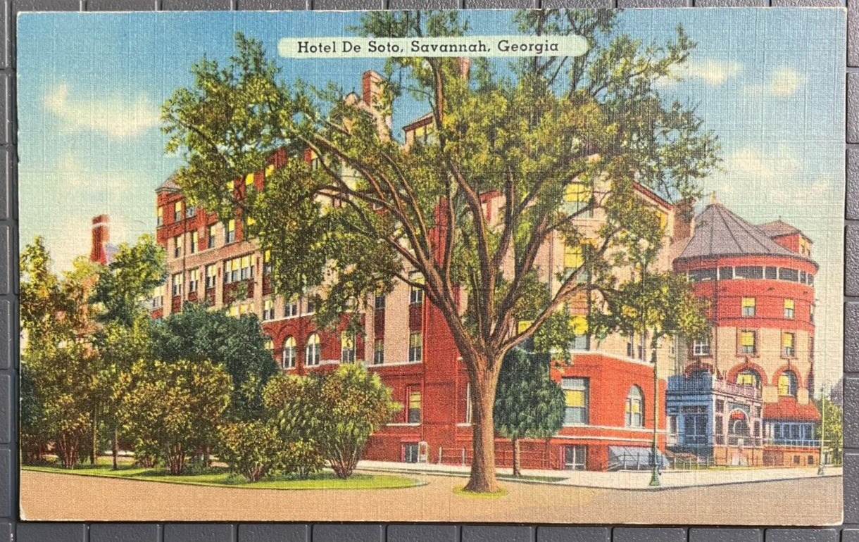 Vintage Postcard 1946 Hotel de Soto Savannah Georgia (GA)