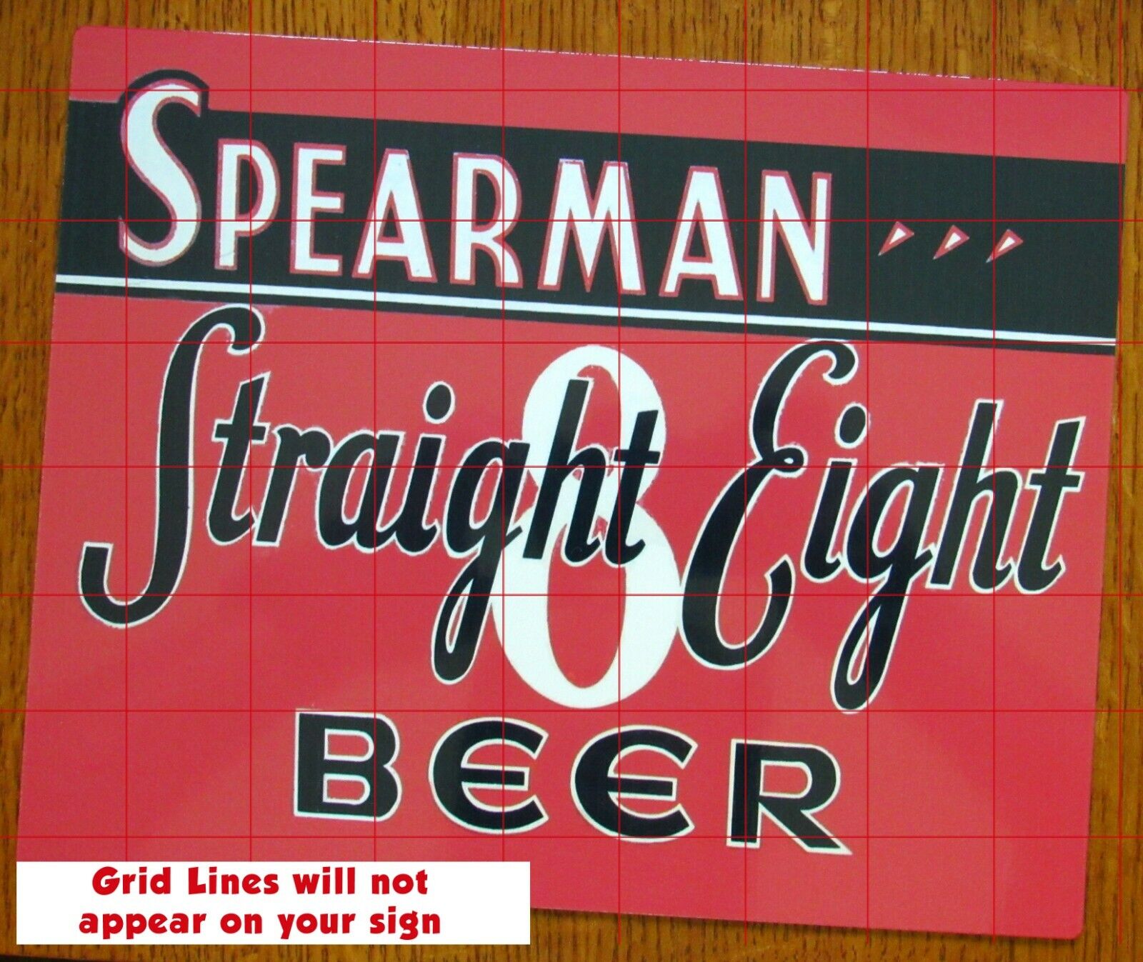 SPEARMAN STRAIGHT EIGHT 8X10 ALUMINUM SIGN A MUST HAVE 