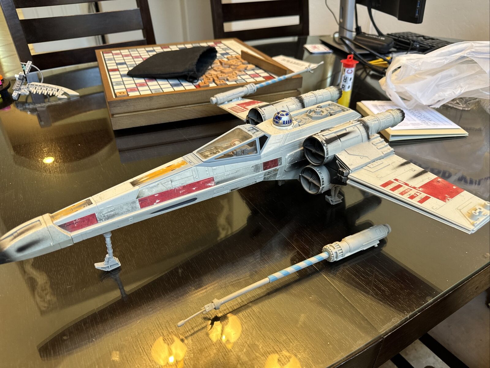 Vintage Star Wars 1998 Hasbro Luke Skywalker Electronic X-wing Fighter Tested