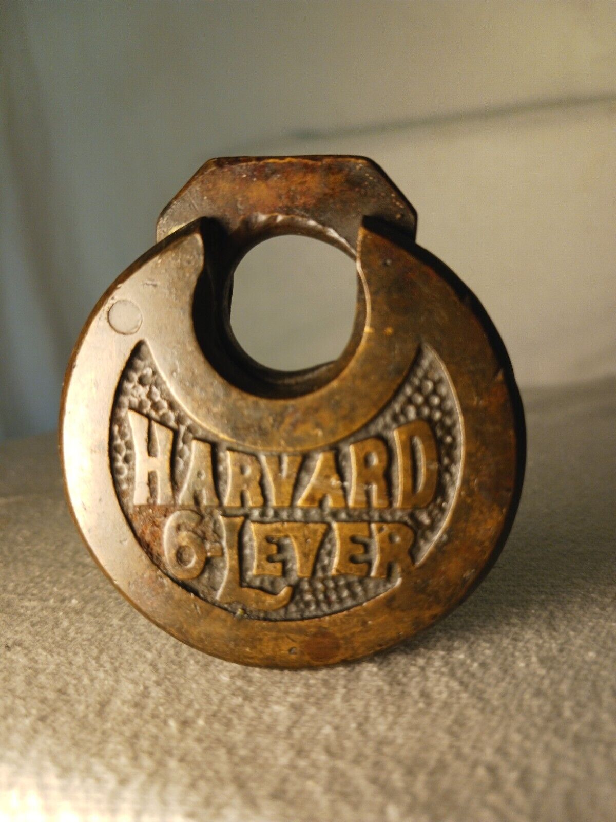 Antique Harvard 6 Lever Padlock No Key For Lock Vintage 