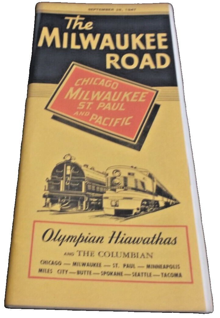 SEPTEMBER 1947 MILWAUKEE ROAD SYSTEM PUBLIC TIMETABLE