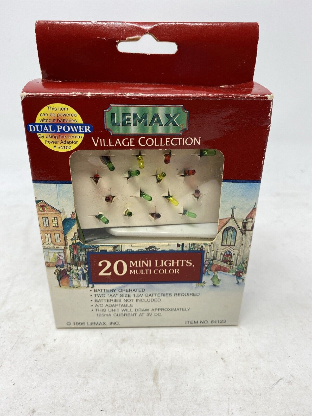 Lemax 20 Mini Lights Multi Color Christmas Village Battery Operated 1996 - Works
