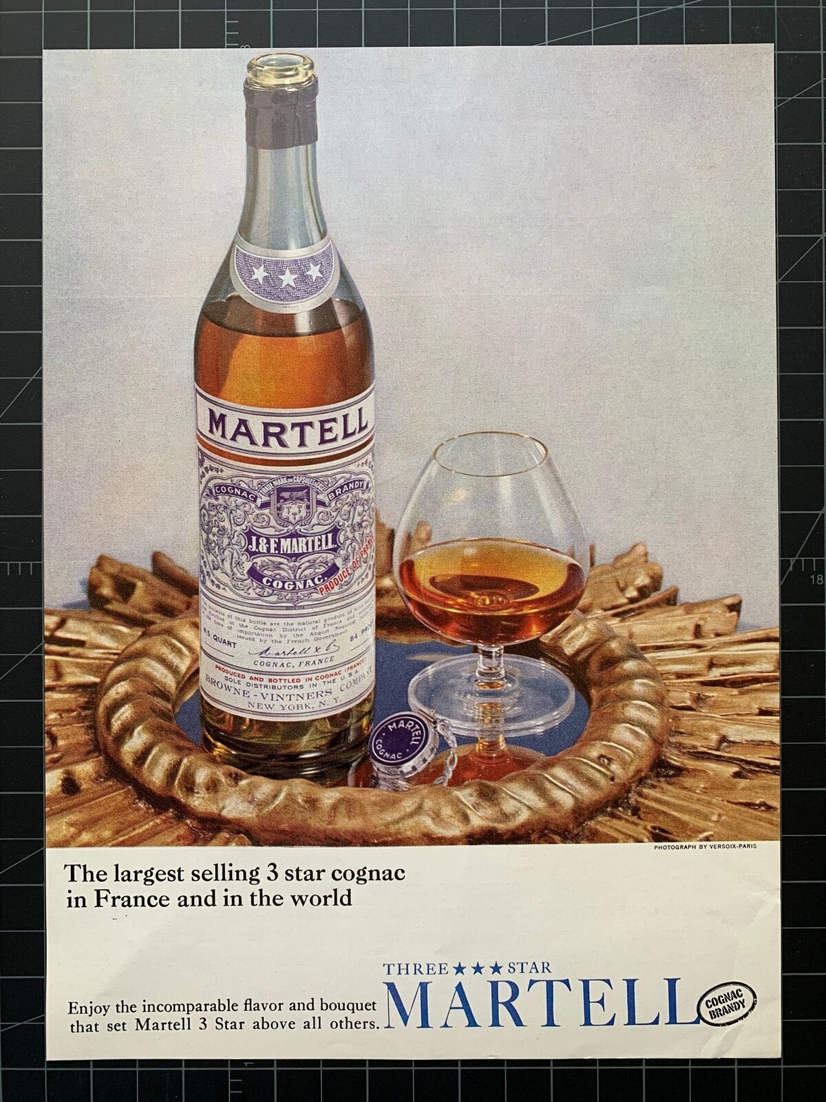 Vintage 1960s Martell Cognac Print Ad