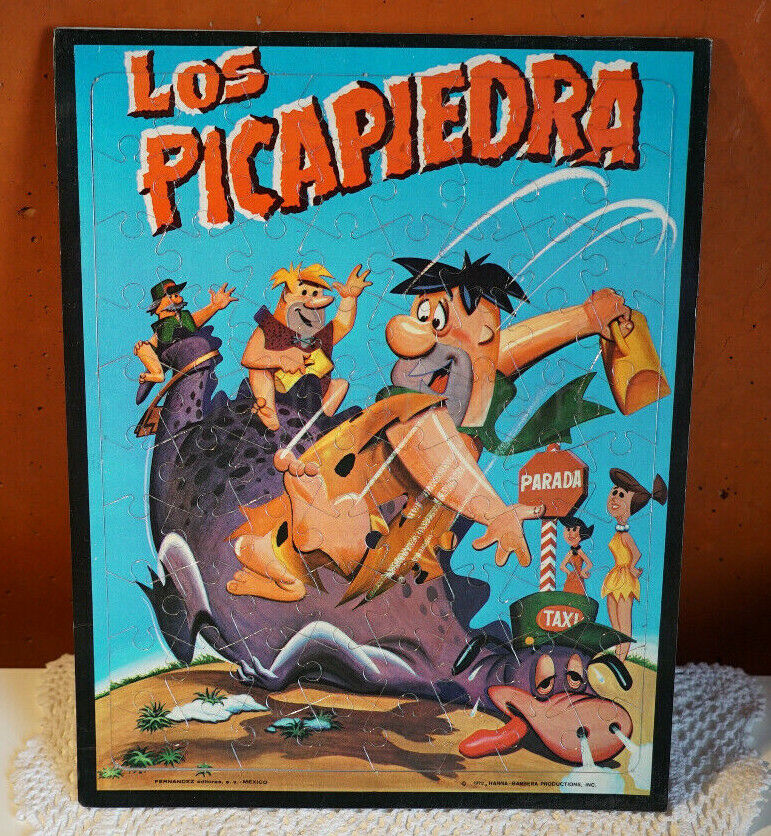 Mexican vintage Los Picapiedra Flinstones Hanna Barbera puzzle 1960´s RARE