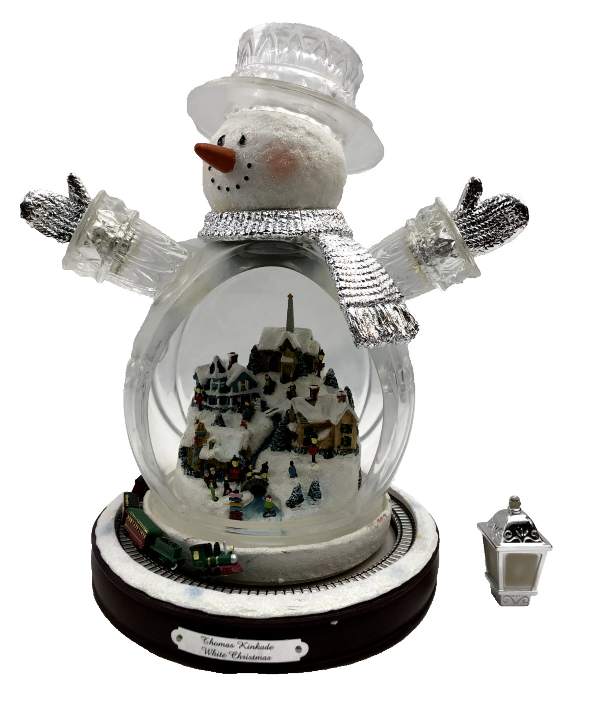 Thomas Kinkade Masterpiece Edition White Christmas Snowman Motion Train with COA