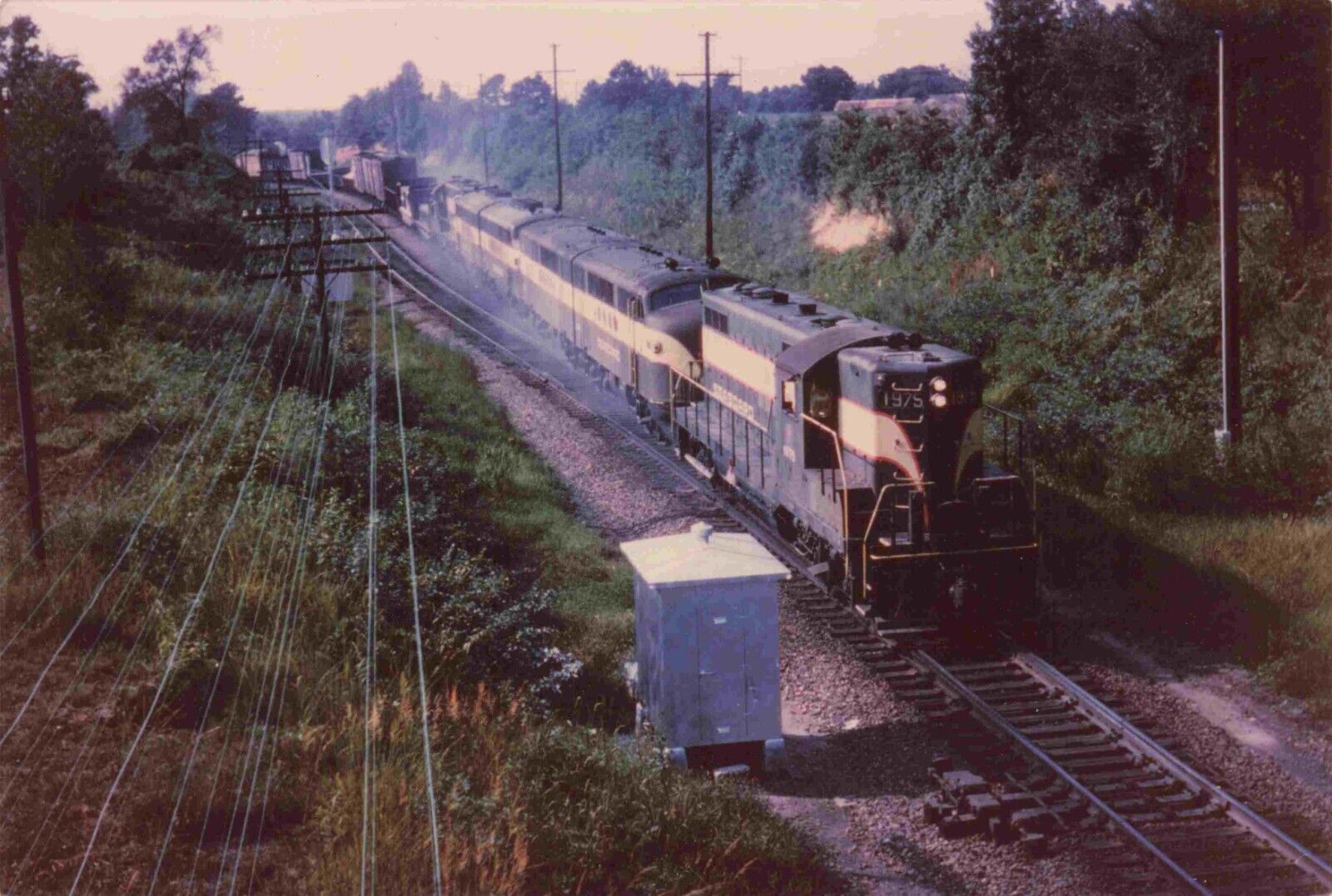 1975 Seaboard Locomotive Train Railroad Photo 4X6 #2610