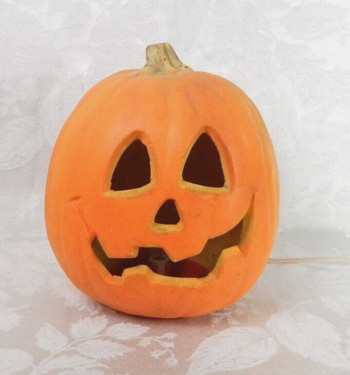 Vtg 1995 Trendmasters Jack o Lantern Halloween Lighted Foam Mold Pumpkin 9\