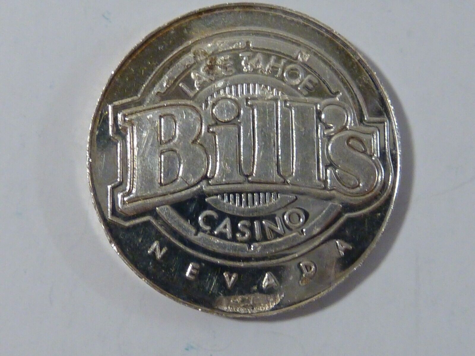 Vintage Silver - Bills Casino And Lake Tahoe Token Rare  18.8 Grams