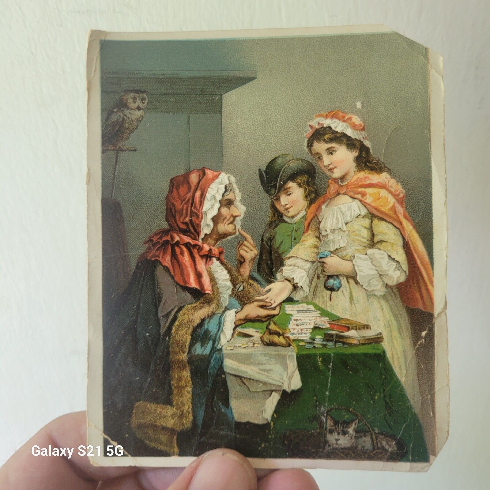 Antique Vintage Advertising Postcard Gypsy Fortune Teller Very Unusual
