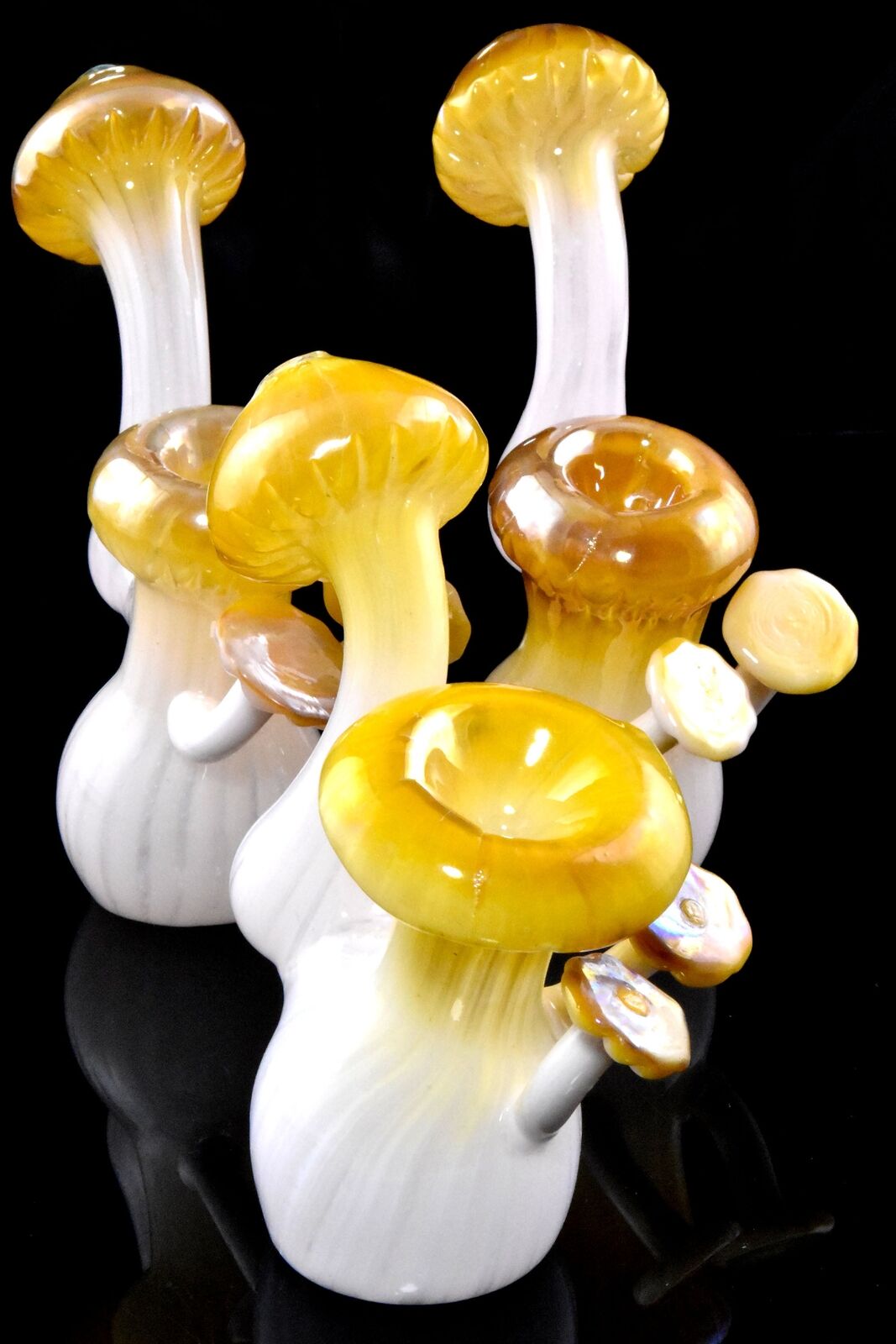 Small Unique Mushroom Glass Sherlock Bubbler