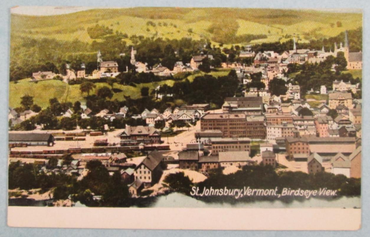 Birdseye View St. Johnsbury, Vermont VT Early UDB Postcard (#F671)
