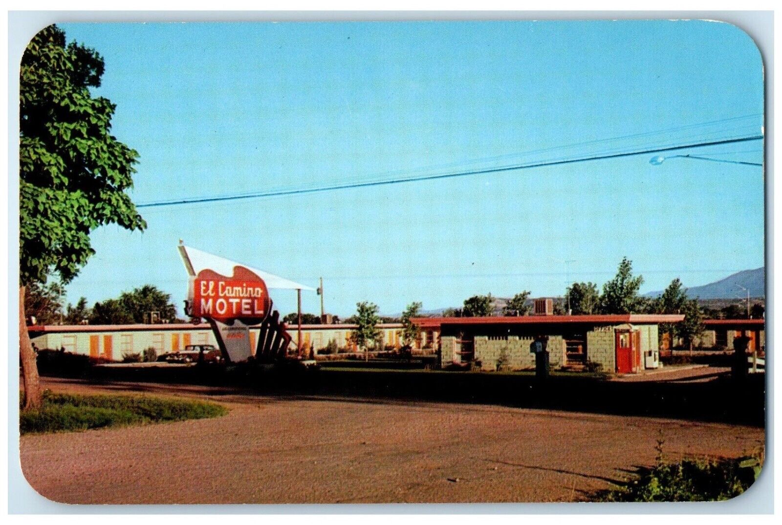 1959 El Camino Motel Scene Street Car Canon City Colorado CO Vintage Postcard