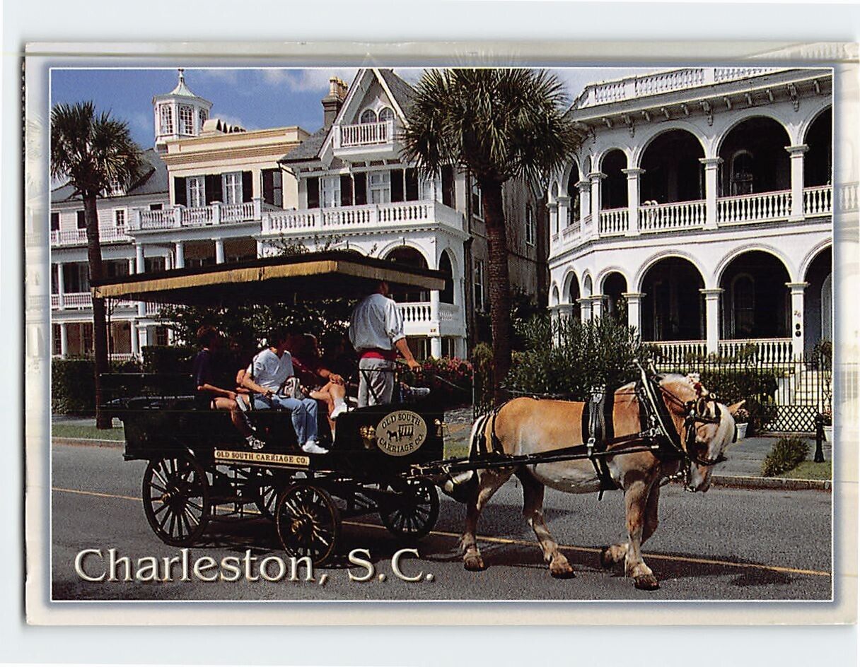 Postcard South Battery Carriage Tour Charleston South Carolina USA