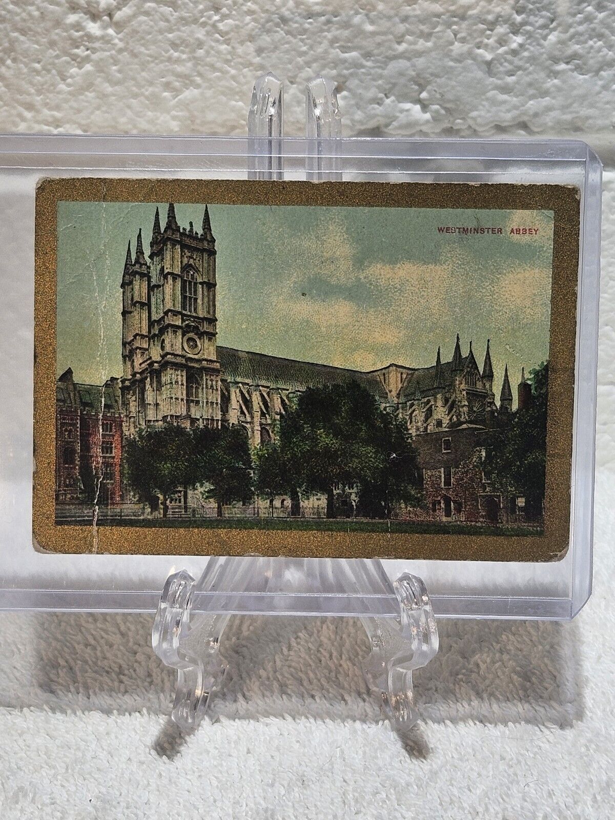 1911 T99 Pan Handle Scrap Tobacco Card Westminster Abbey, London-England 