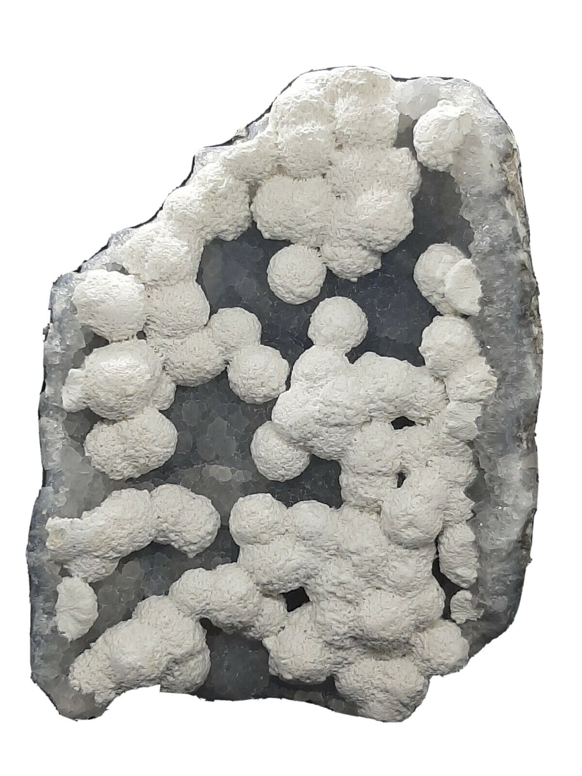 ♡Rare Stunning Okenite Balls On Chalcedony Plate Mineral Specimen India♡
