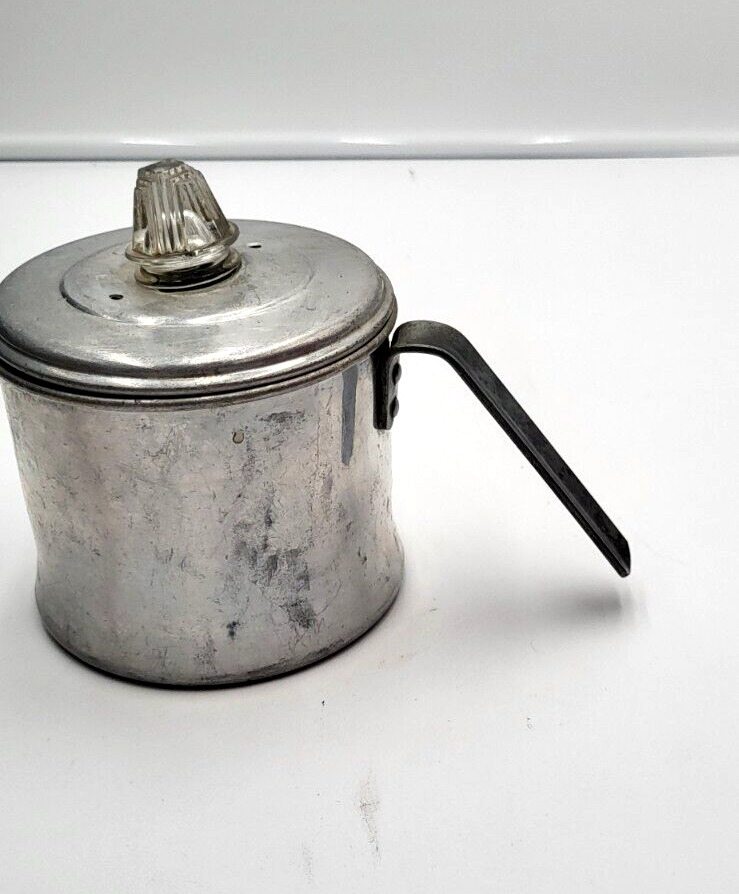 Vintage/ Antique Priscilla Ware 2 Cup Aluminum Coffee Pot Perculator Glass Knob