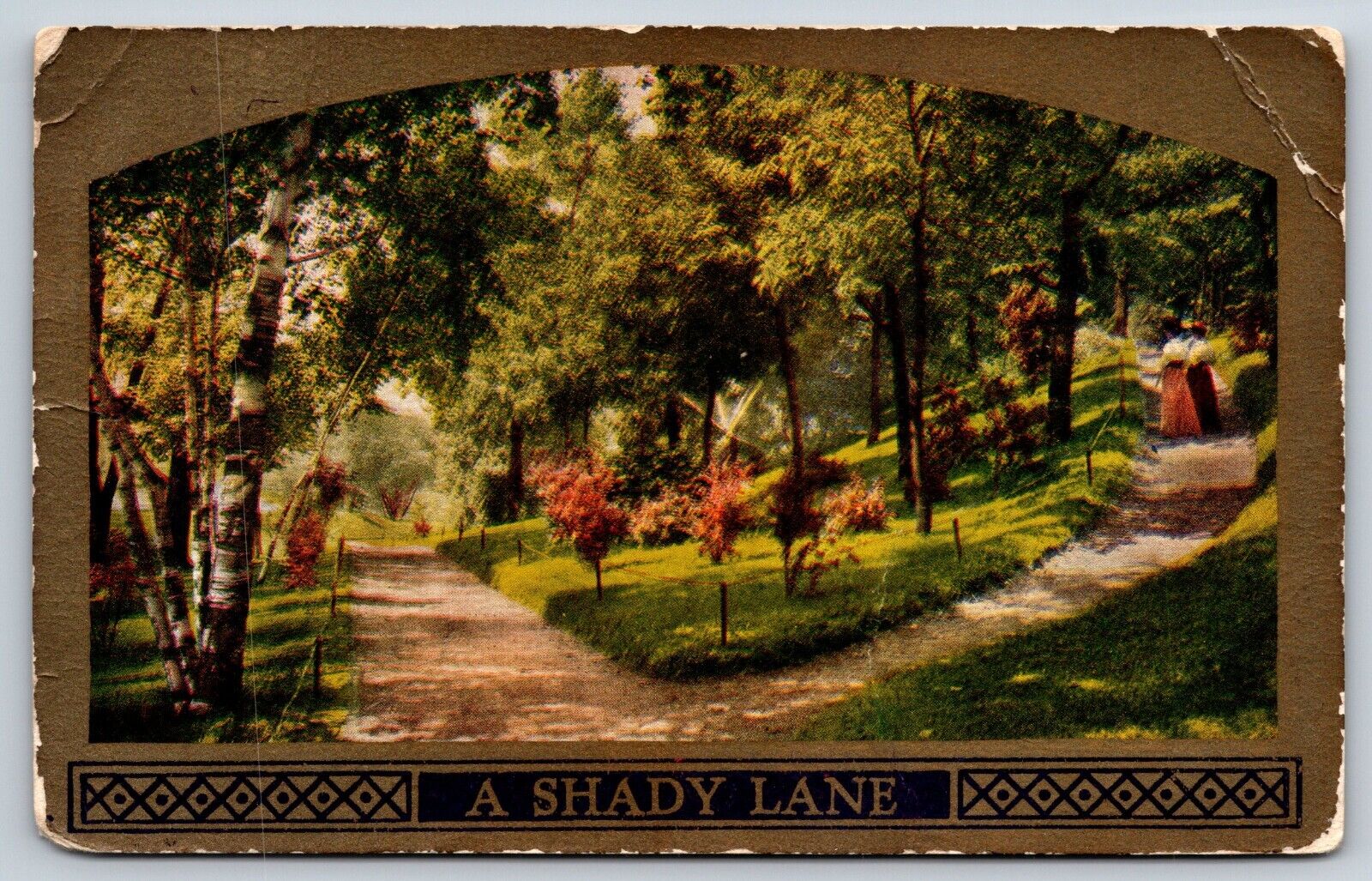 A Shady Lane, Platte City, Missouri Vintage Postcard