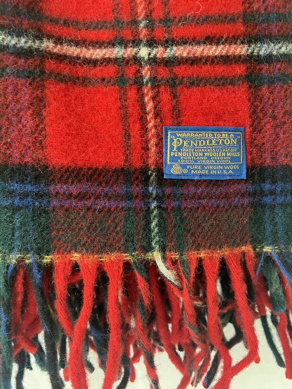 Vintage Pendleton Pure Virgin Wool Throw
