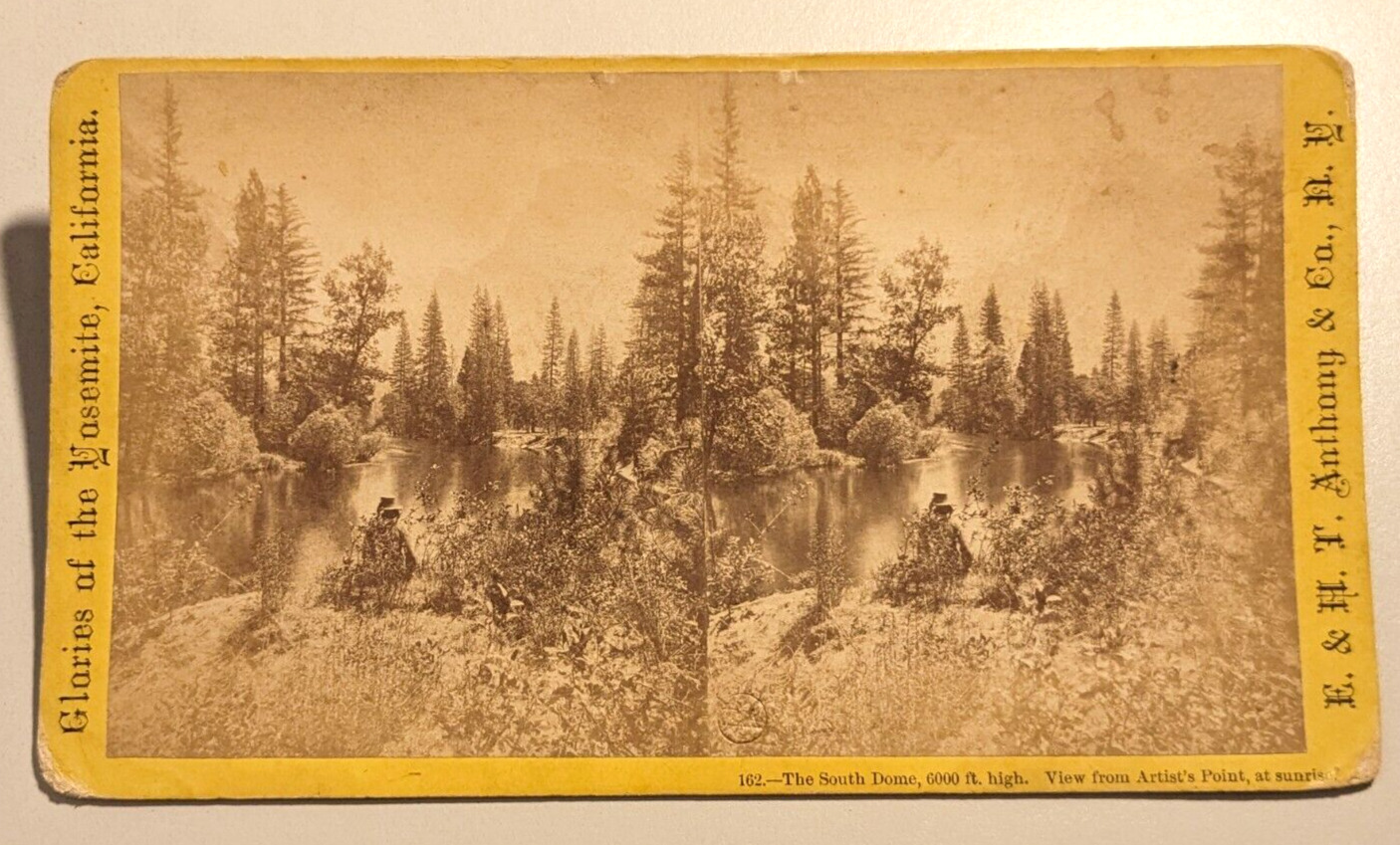 Yosemite Valley California Anthony Stereoview Photo South Dome 162