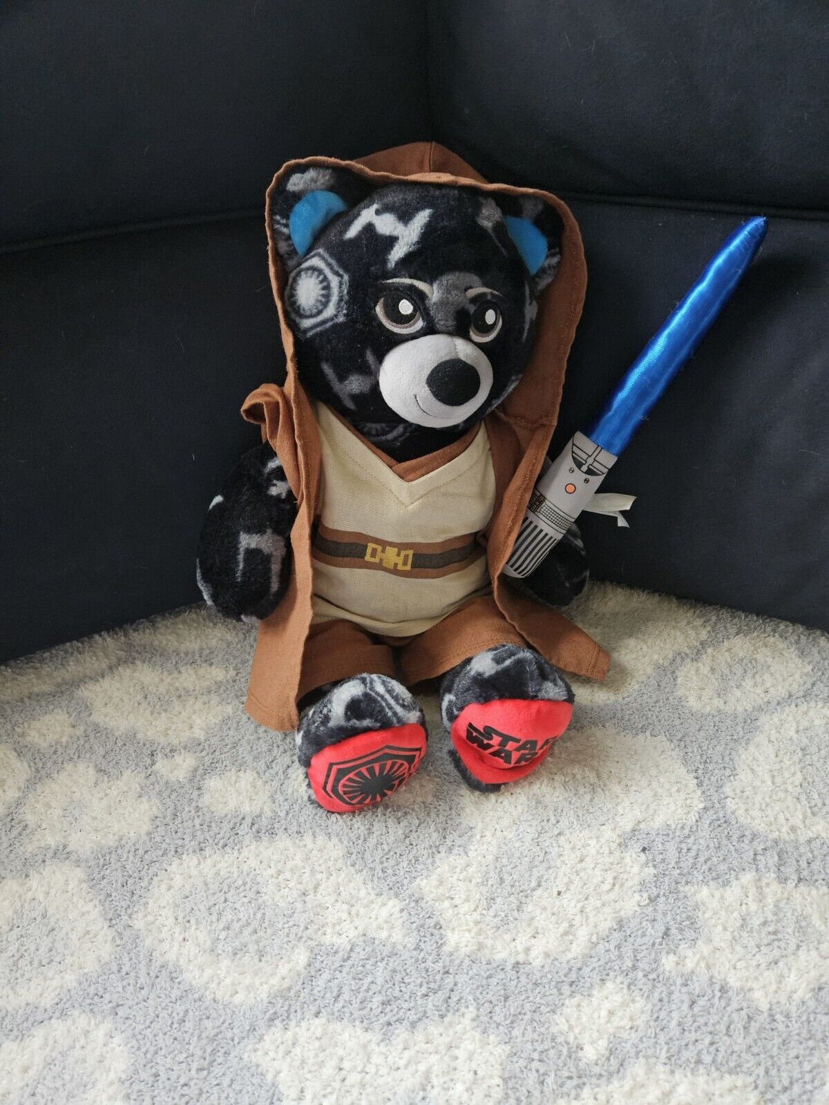 Star Wars Build A Bear With Cape, Jedi Outfit, And Light Saber