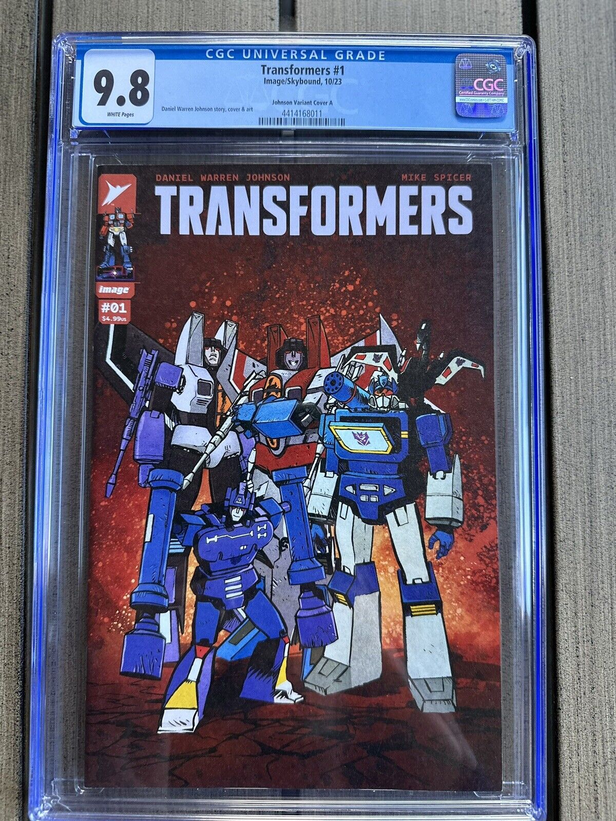 Transformers #1 CGC 9.8 🔥Johnson Variant Cover A 🔥 Image/Skybound 10/2023