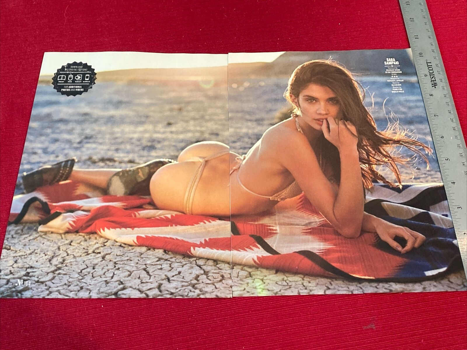 Supermodel Sara Sampaio Sexy Bikini 2015 Print Pinup