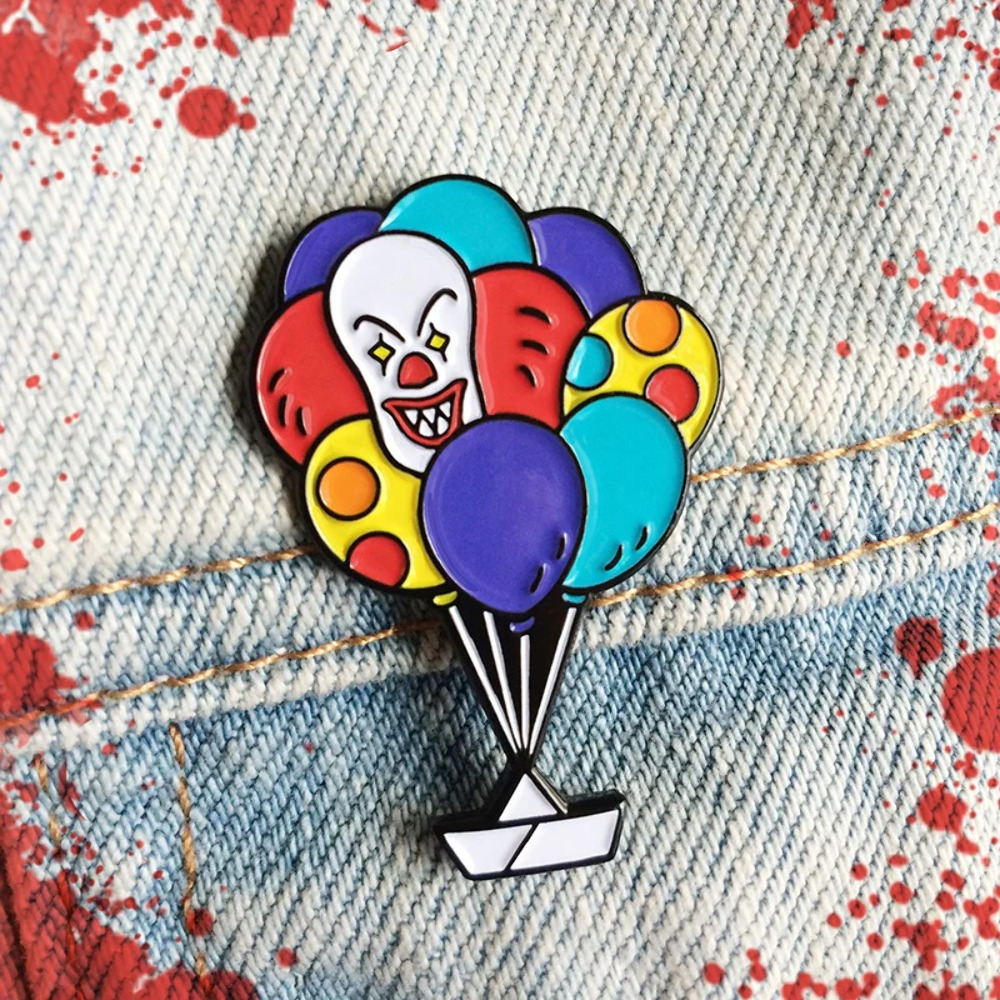 Pennywise the Clown Stephen King IT inspired Pin Penny Wise Free USA Shipping