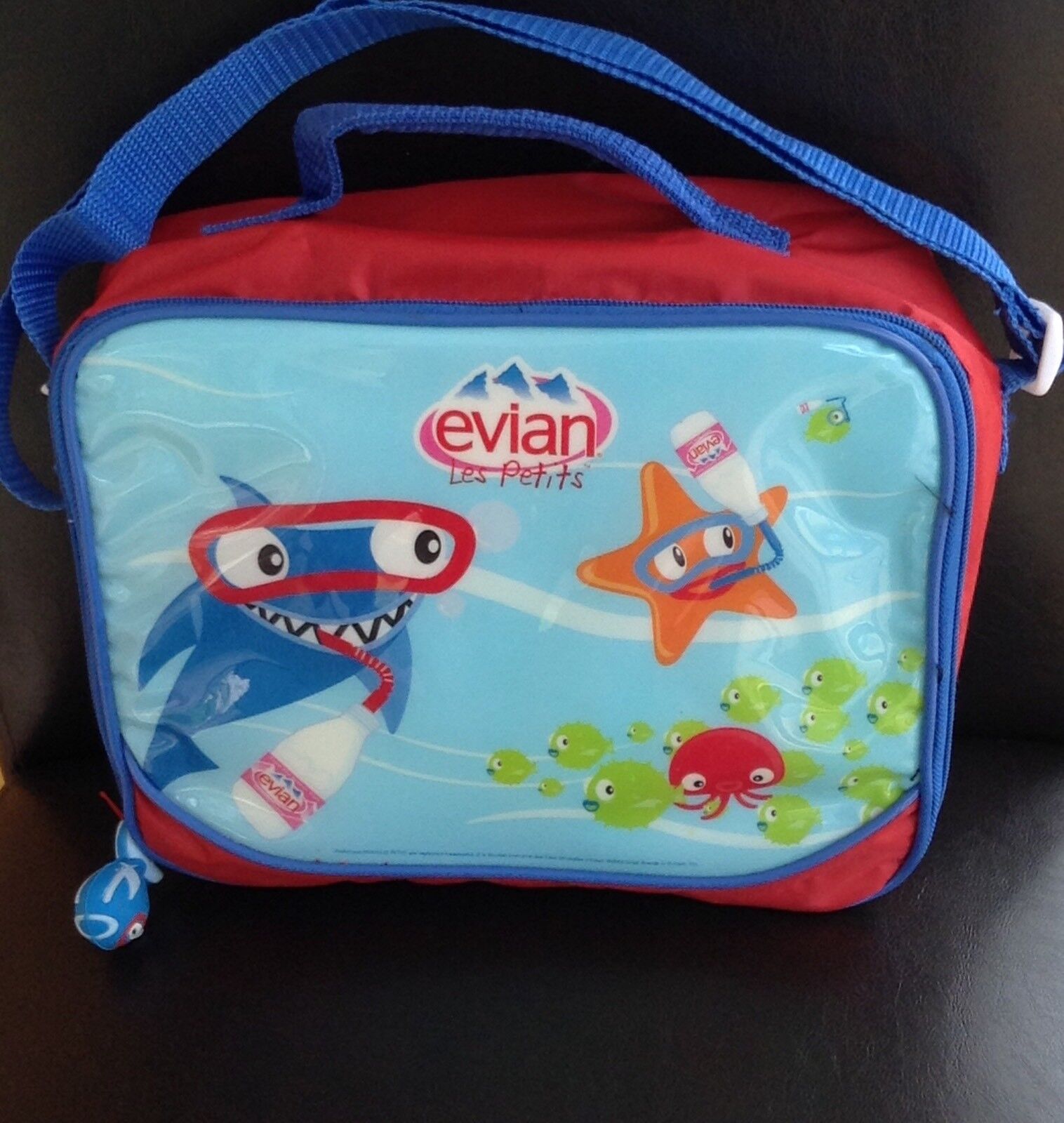 2008 EVIAN WATER Les Petits Child\'s Lunch Bag With Fish Pulls Hard To Find Promo