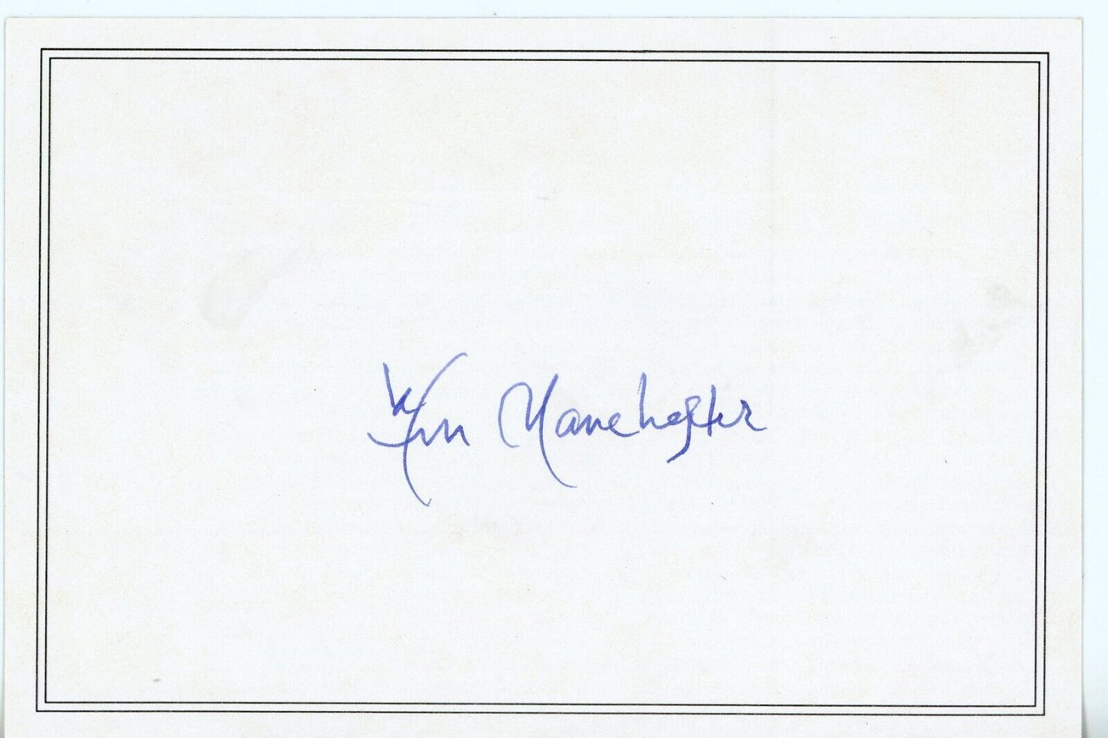 Famed Historian &Author William Manchester & his autograph