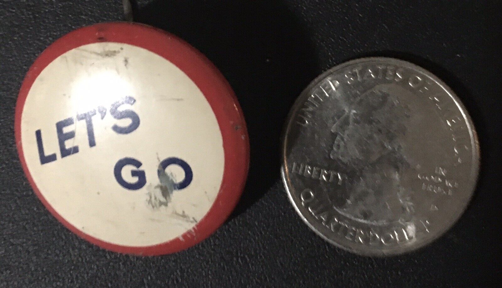 Vintage Let’s Go Pin Button