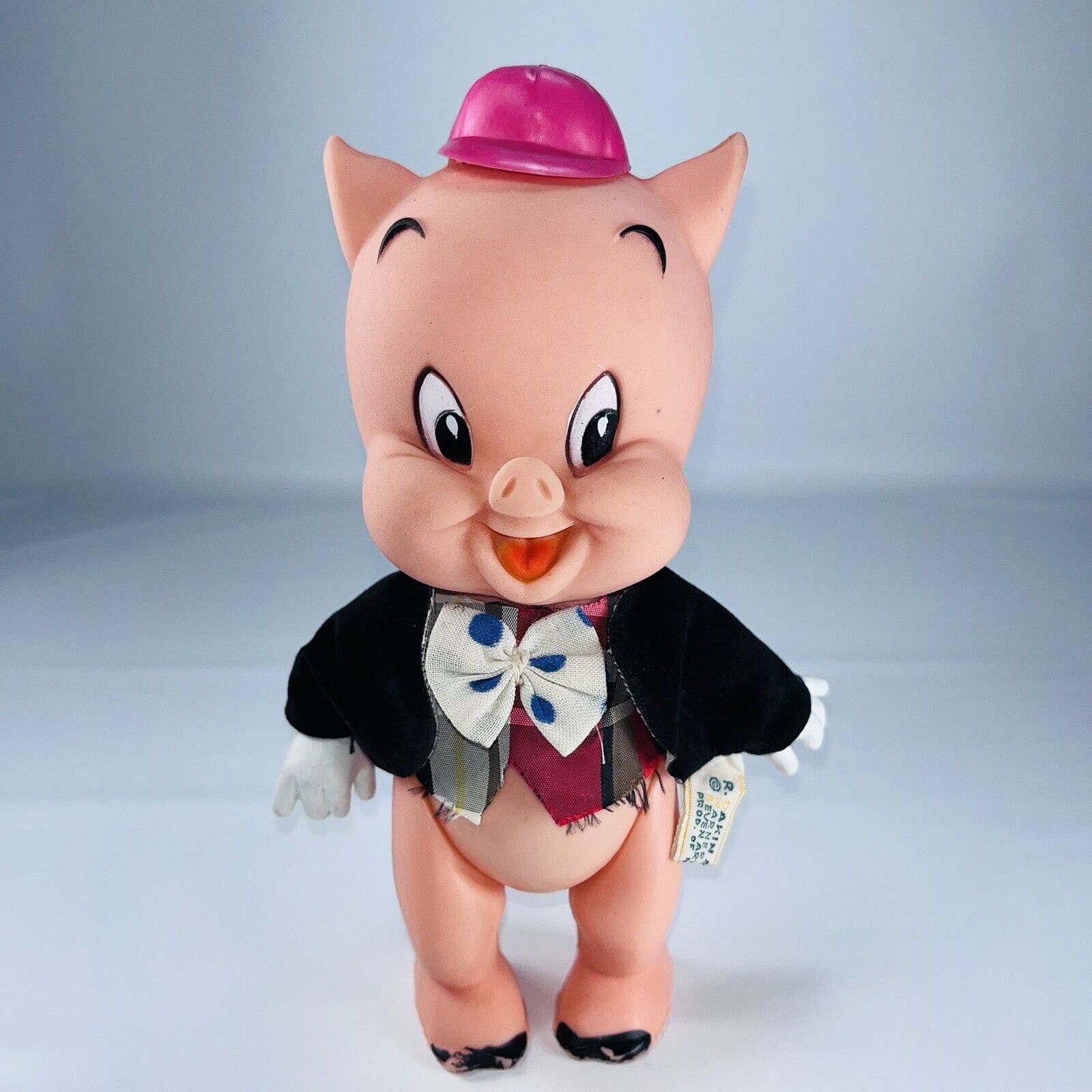 Vintage 1968 Porky Pig Dakin Looney Tunes Warner Bros Vinyl/Plastic Figure Doll