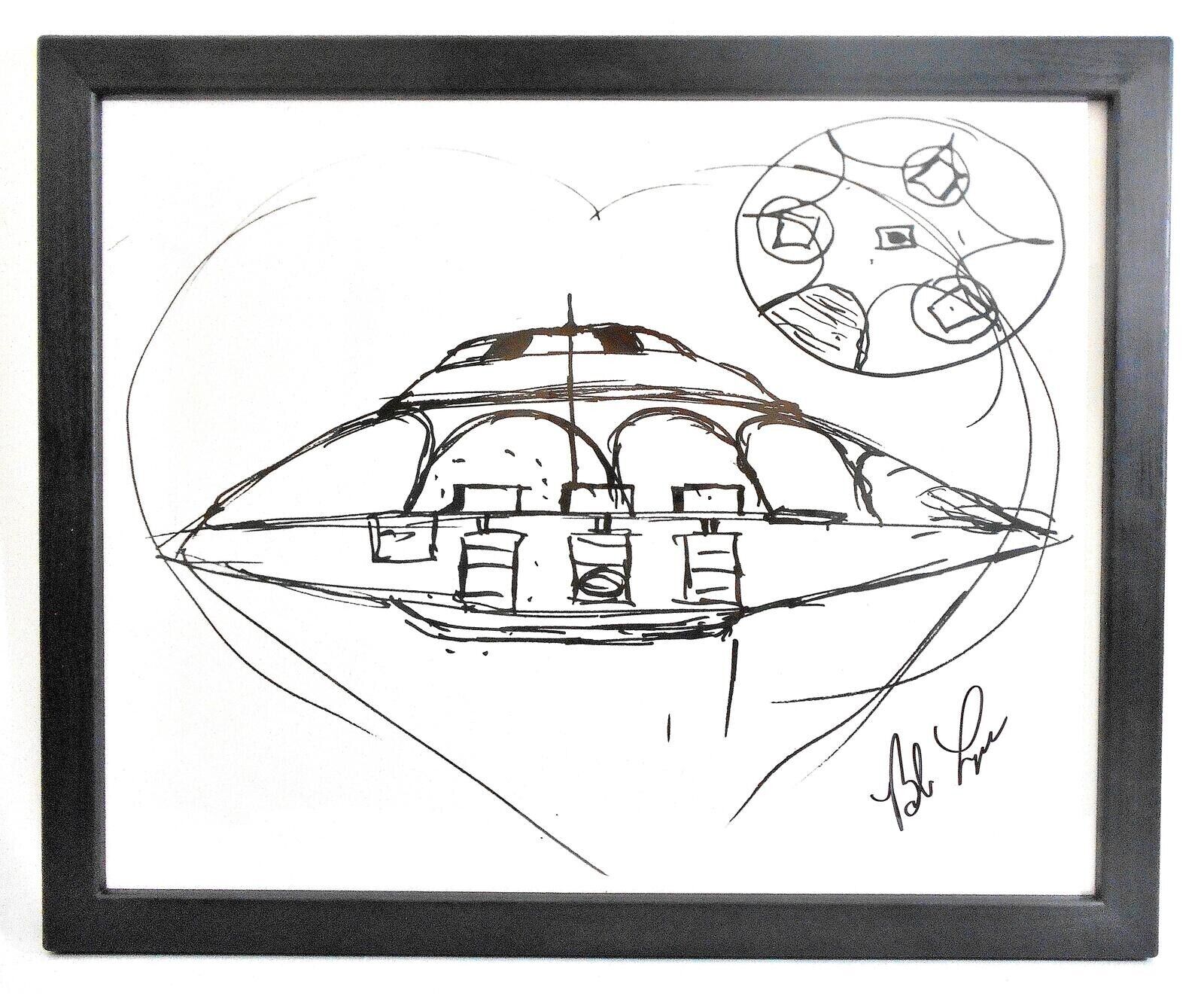UFO 8.5X11 AREA 51 BOB LAZAR AUTOGRAPH SIGNED PHOTO FLYING SAUCER POSTER REPRINT