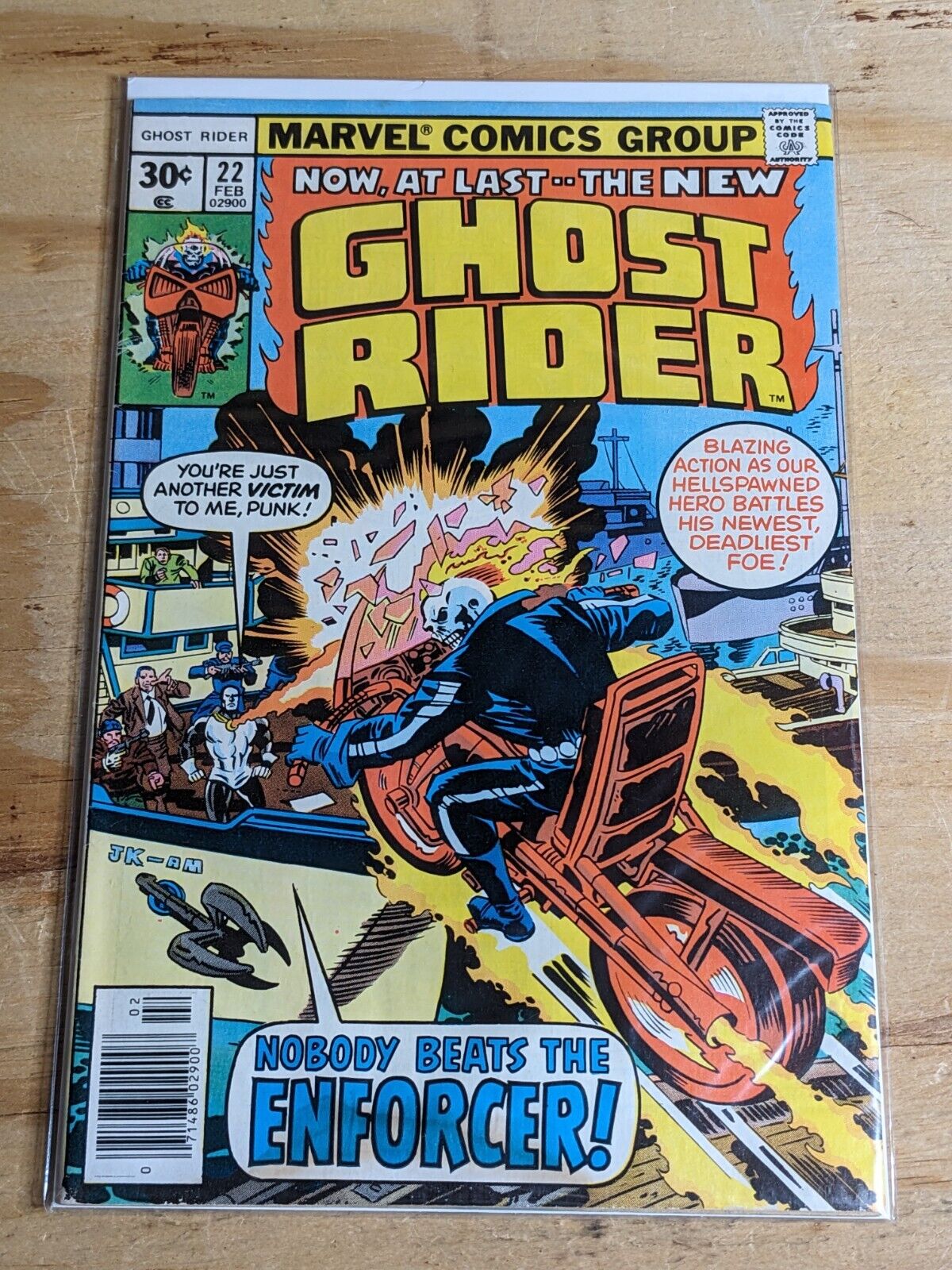 Ghost Rider #22 Feb (1977) Nobody Beats The Enforcer 1st Enforcer Marvel Comics