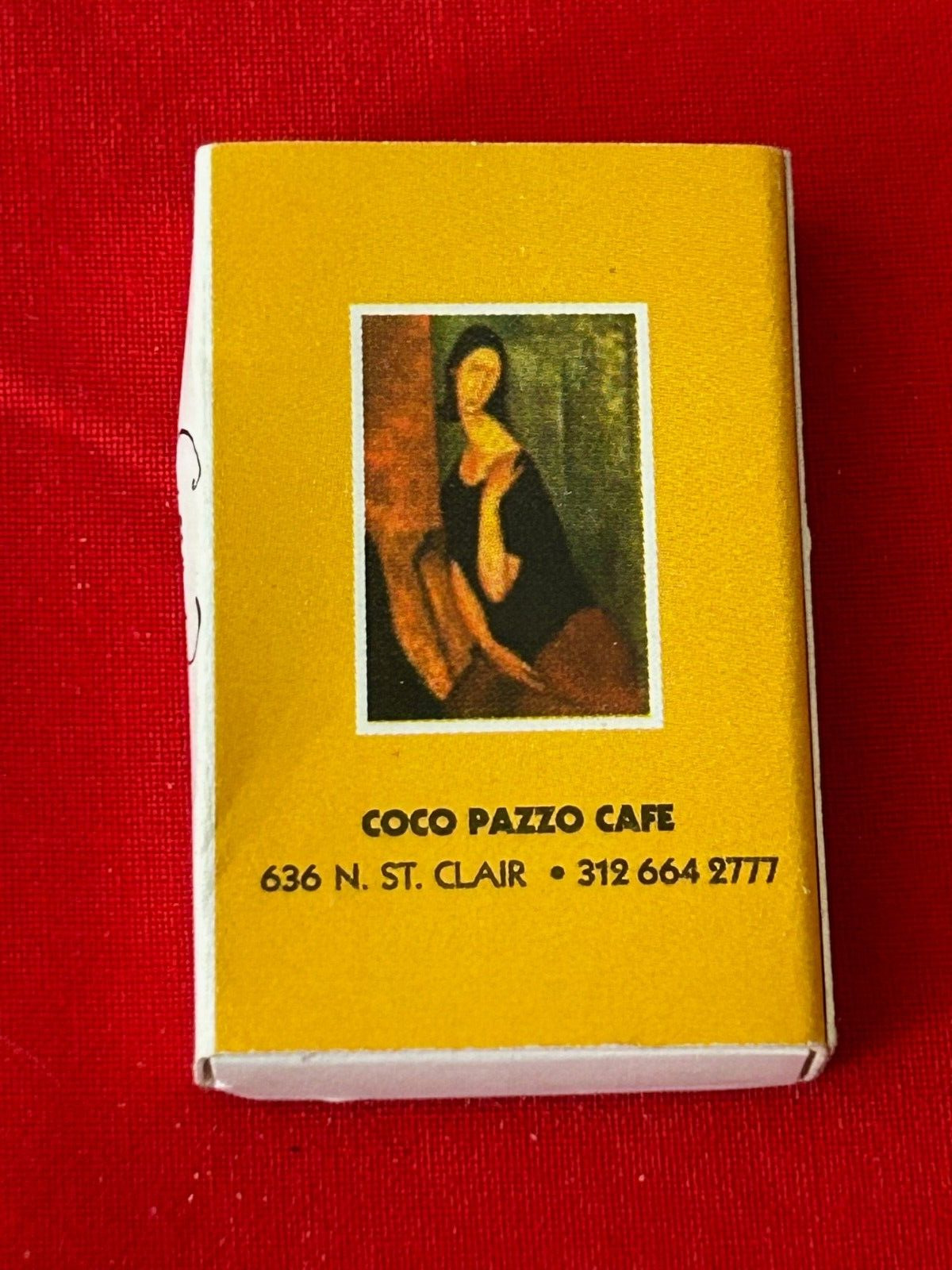 Coco Pazzo Cafe Chicago Illinois N. St. Clair Matchbox